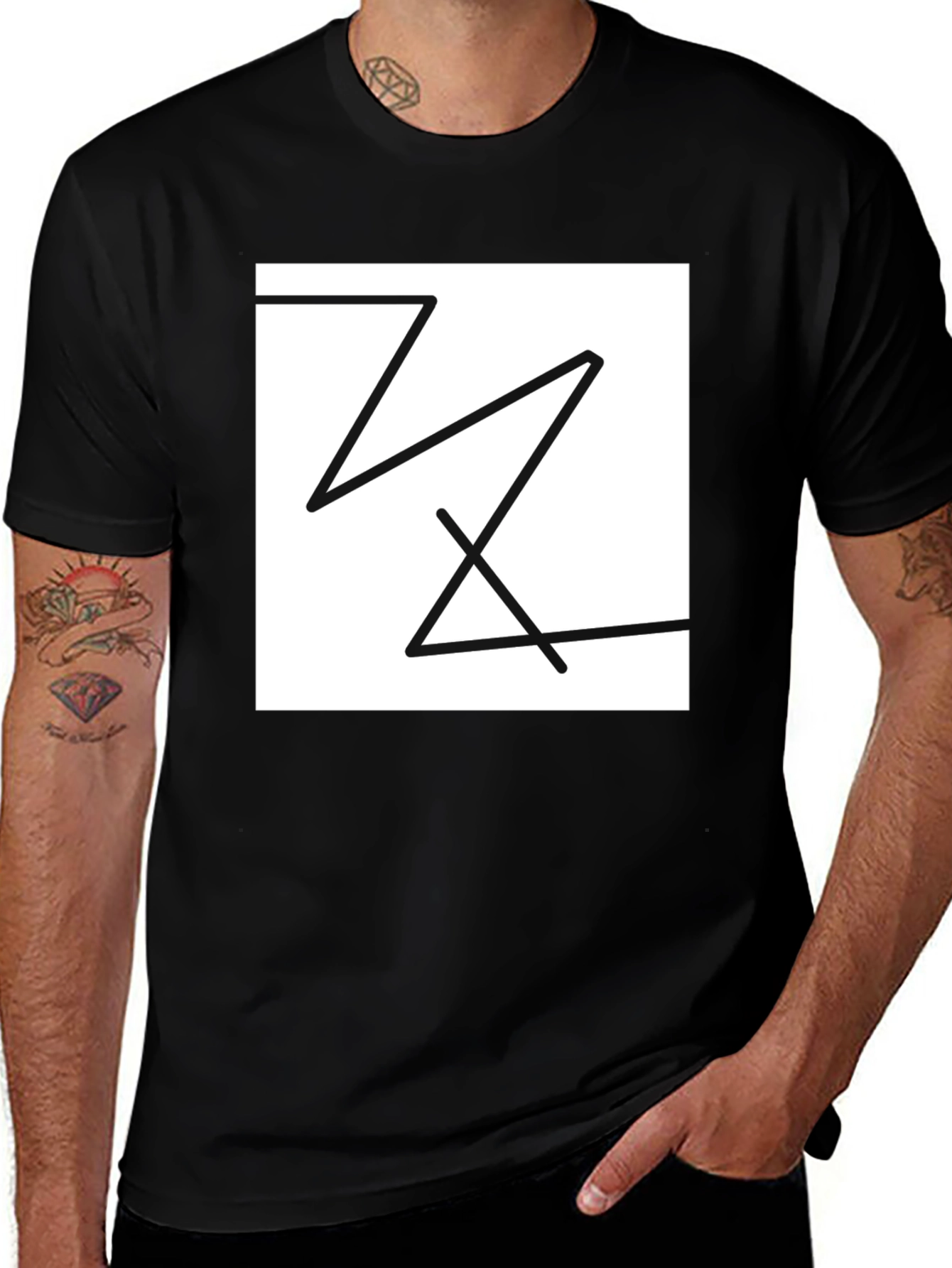 Variant 16 of Abstract Graphic Tee - Modern Minimalist Design