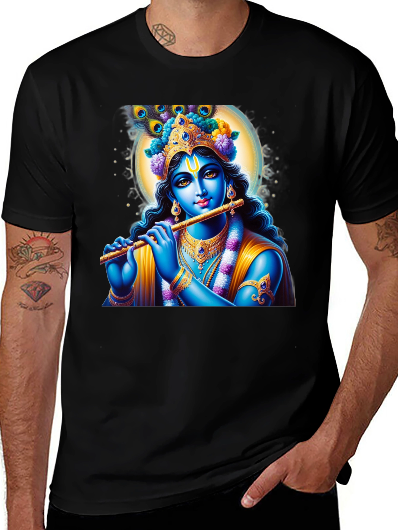 Variant 30 of Krishna Graphic T-Shirt - Spiritual Style