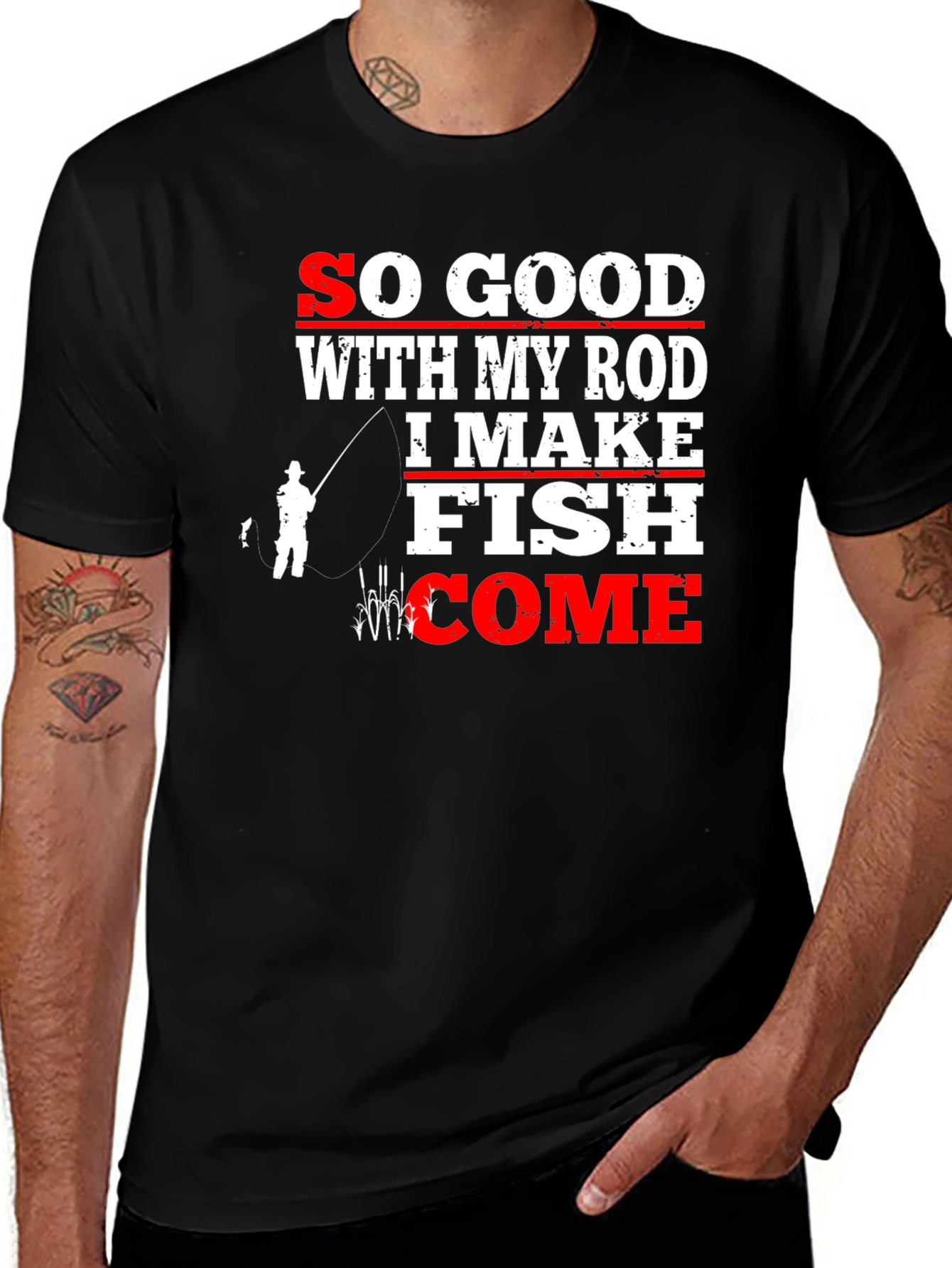 Variant 22 of Funny Fishing T-Shirt - So Good With My Rod