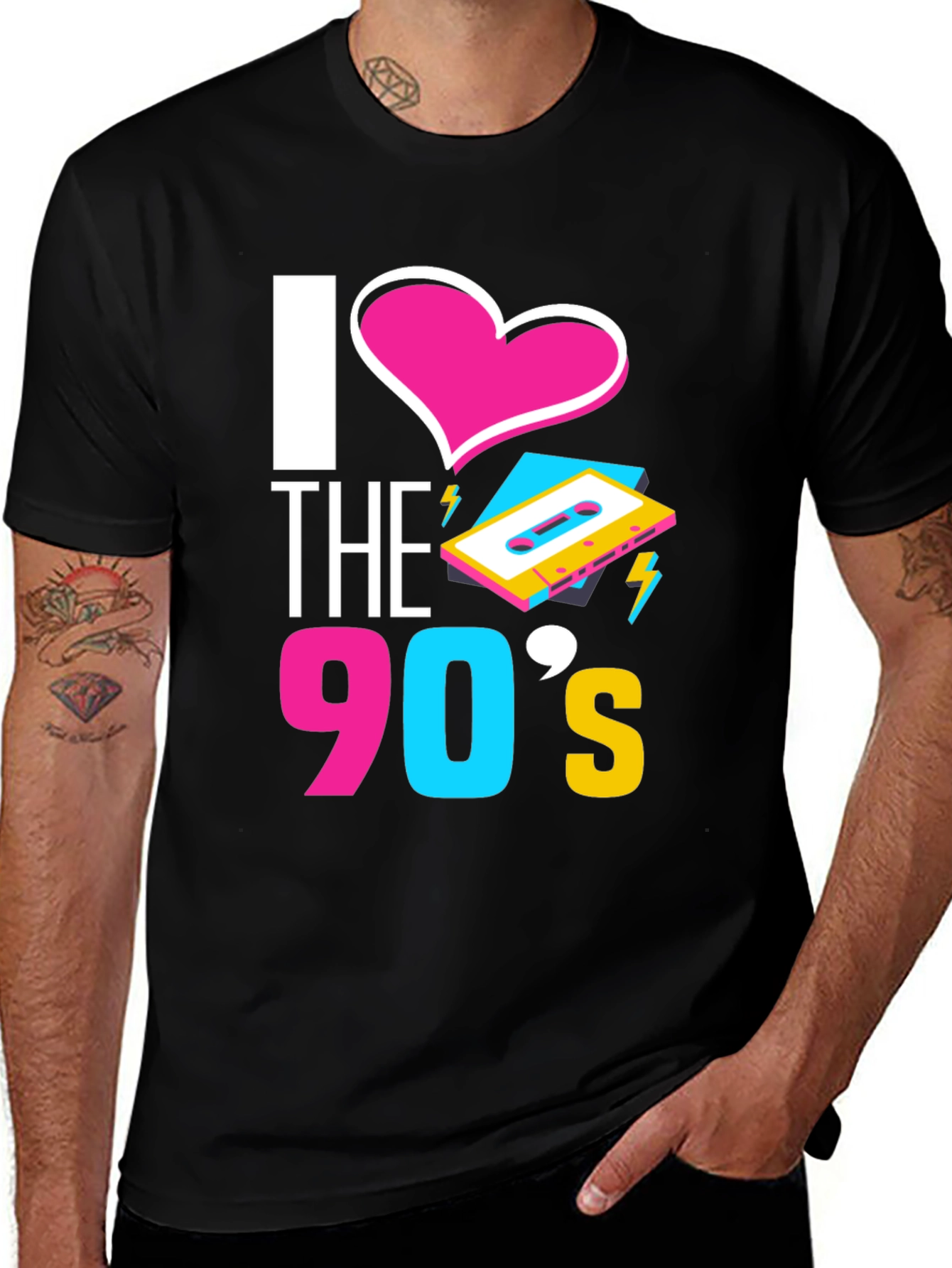 I Love the 90s T-Shirt Retro Cassette Graphic Tee