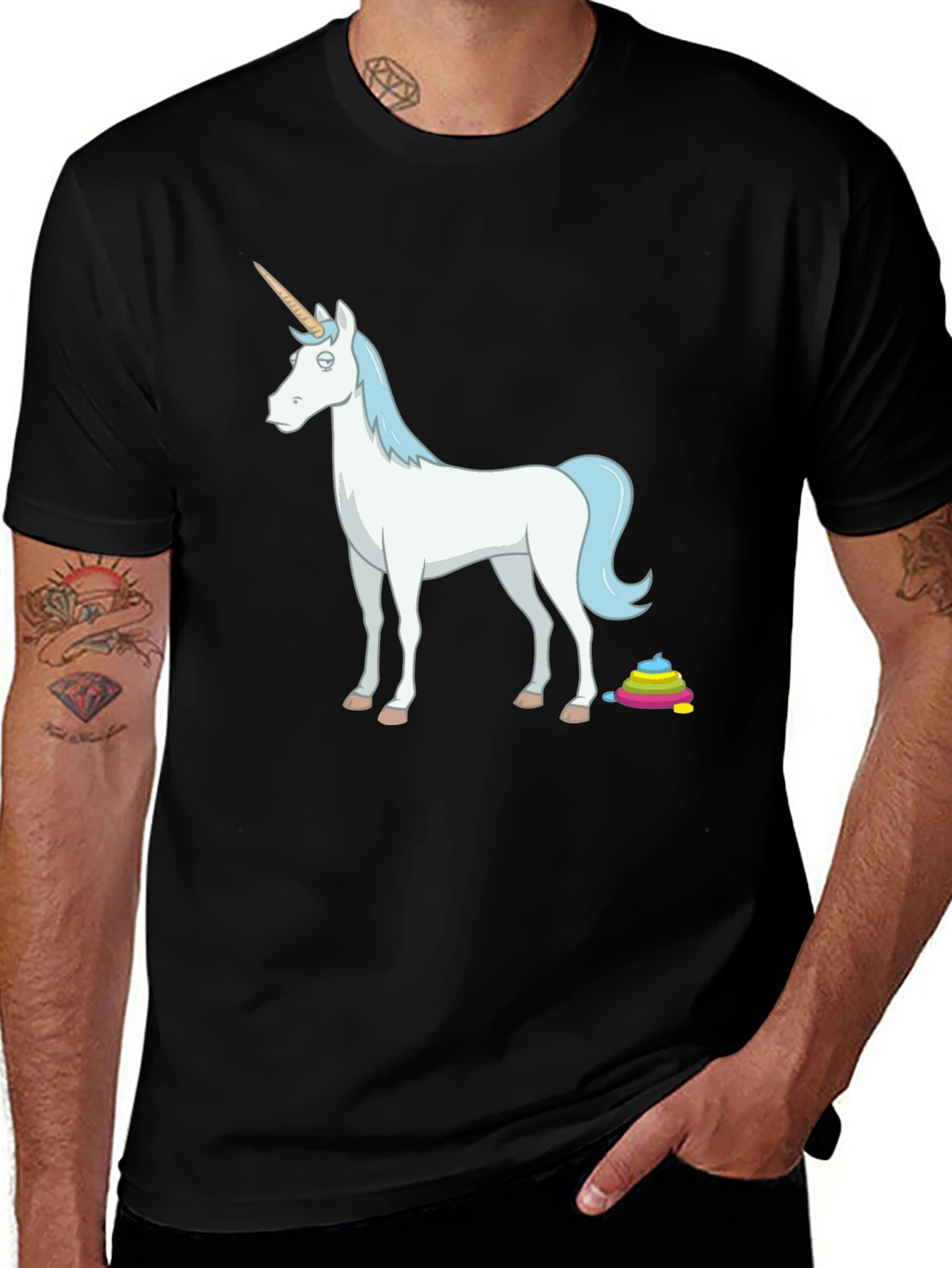 Variant 24 of Unicorn Poop Rainbow Funny Graphic Tee