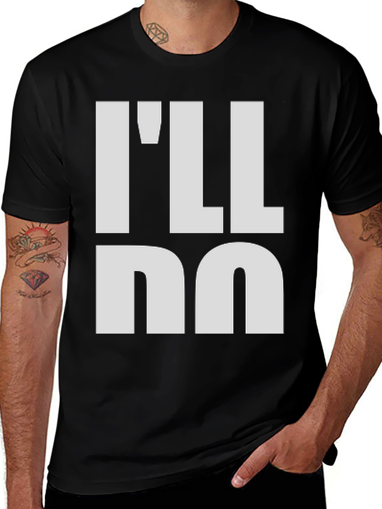 Variant 10 of I'll Do Me Men's Black Graphic T-Shirt