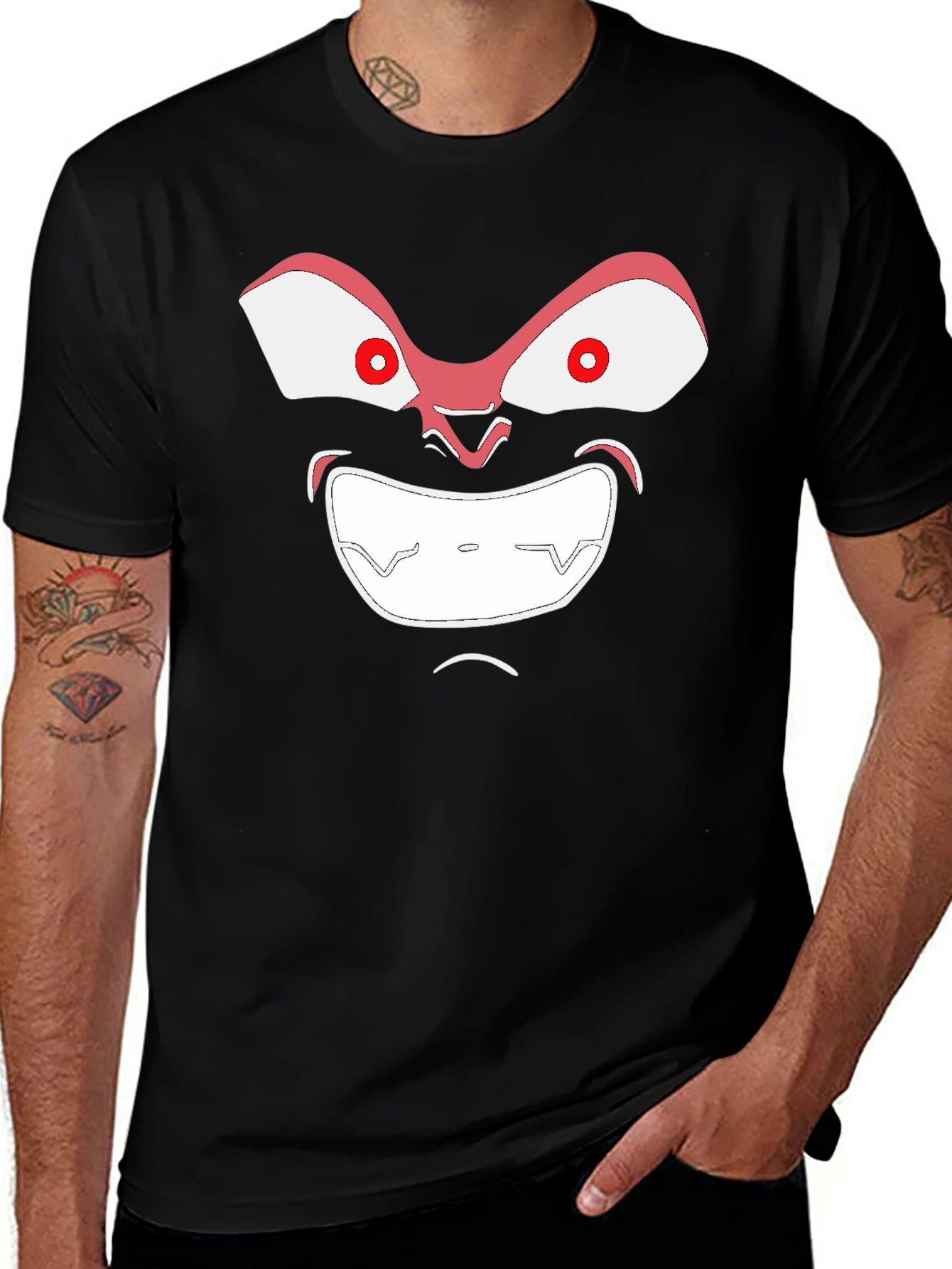 Variant 15 of Men's Graphic T-Shirt - Funny Anime Face