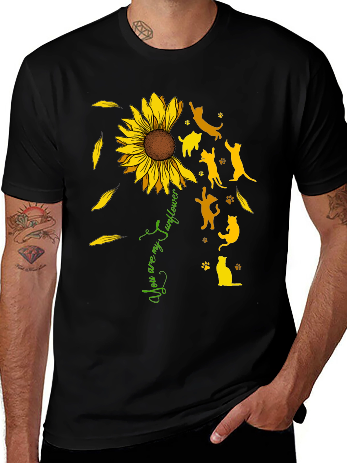 Variant 28 of Sunflower Cats T-Shirt - You Are My Sunflower