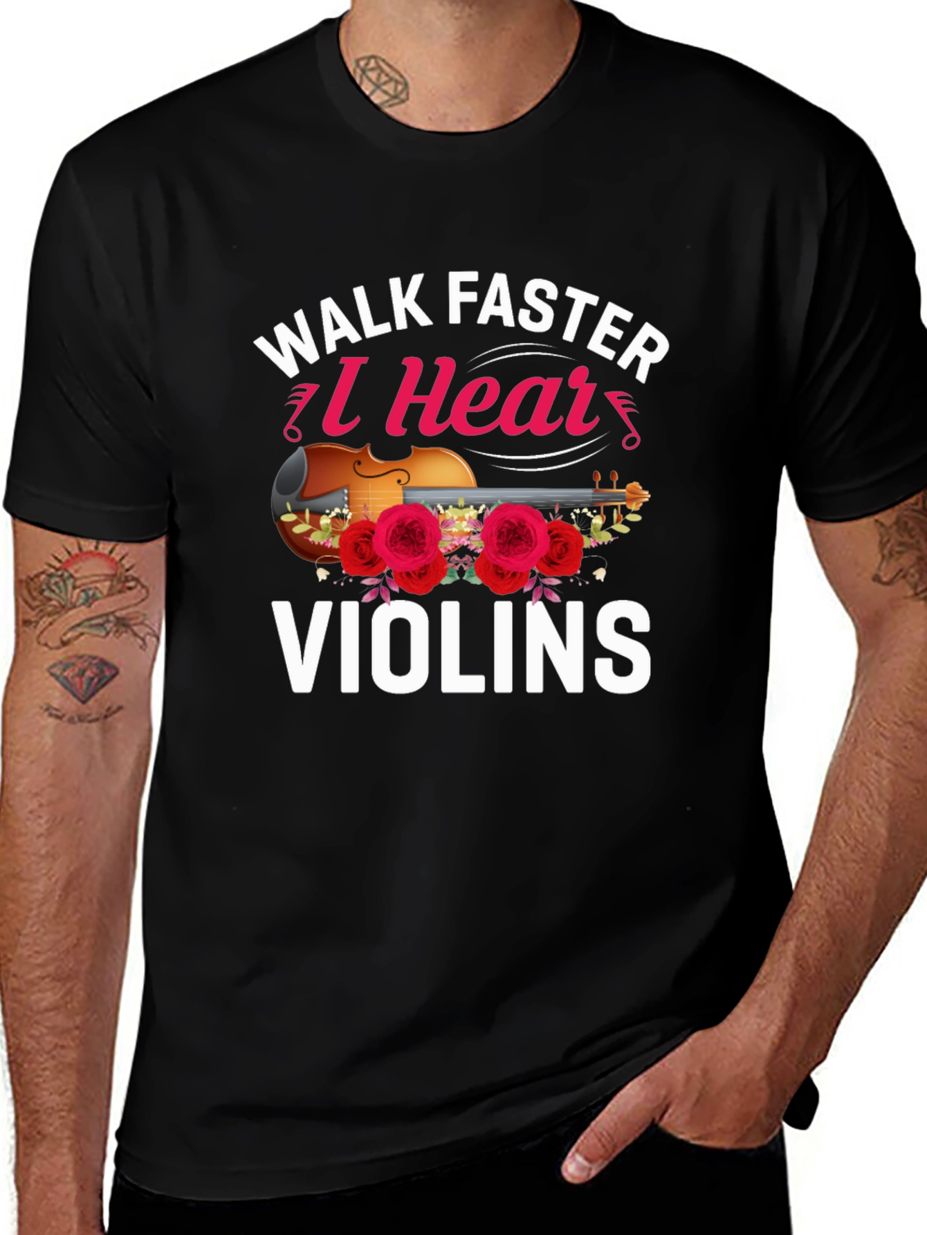 Variant 27 of Walk Faster I Hear Violins T-Shirt