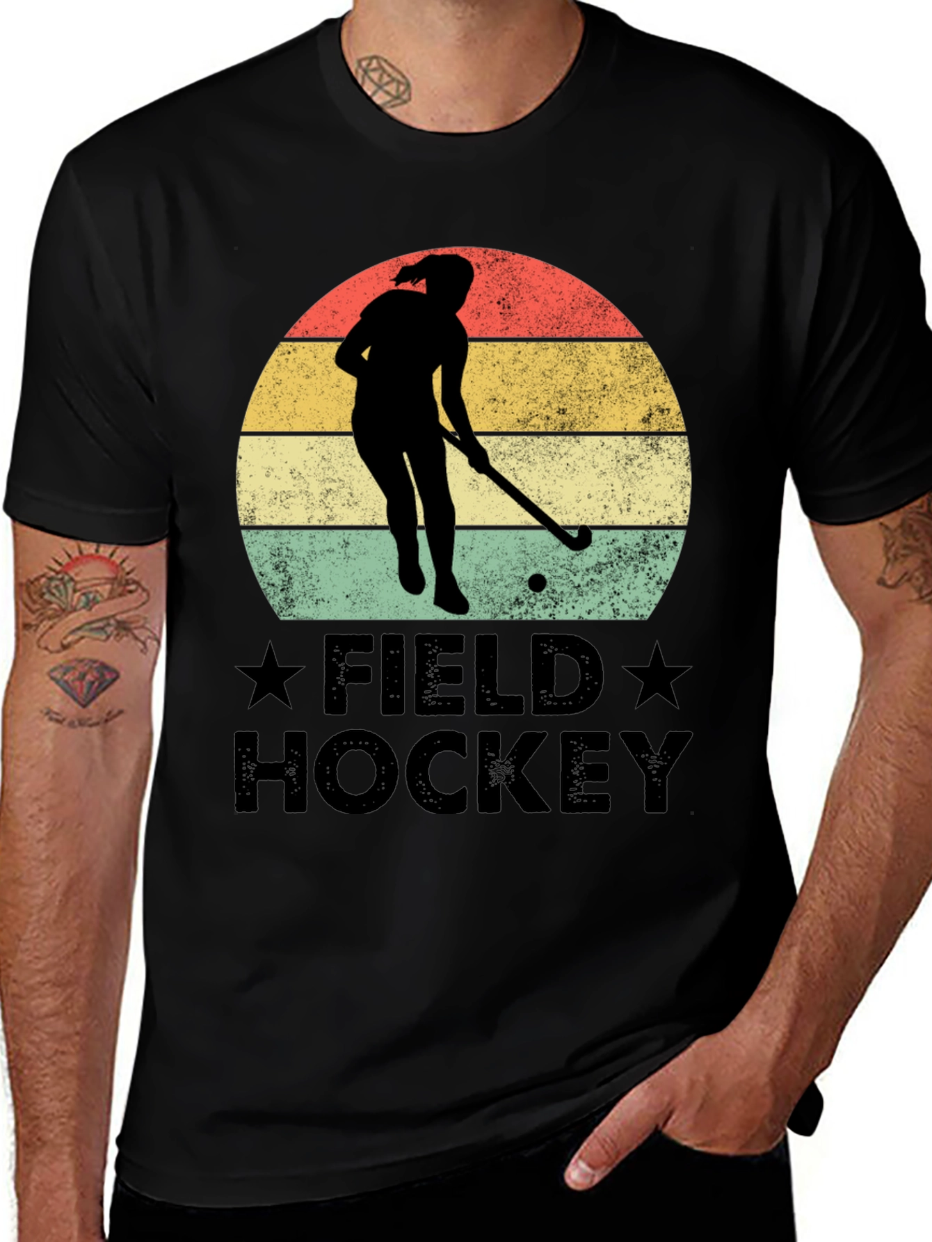 Variant 21 of Field Hockey Retro Graphic Tee