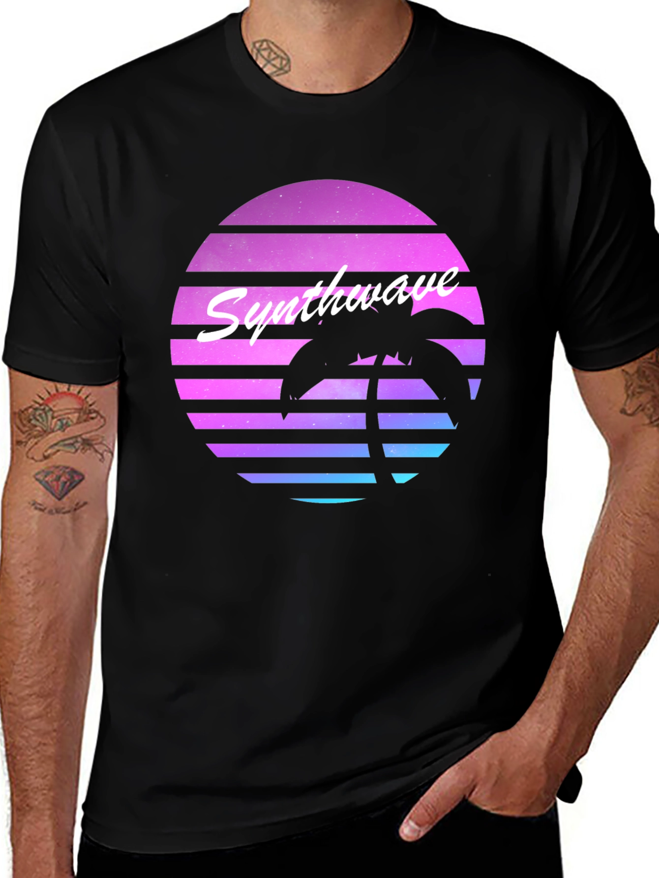 Variant 19 of Synthwave Retro Palm Tree T-Shirt