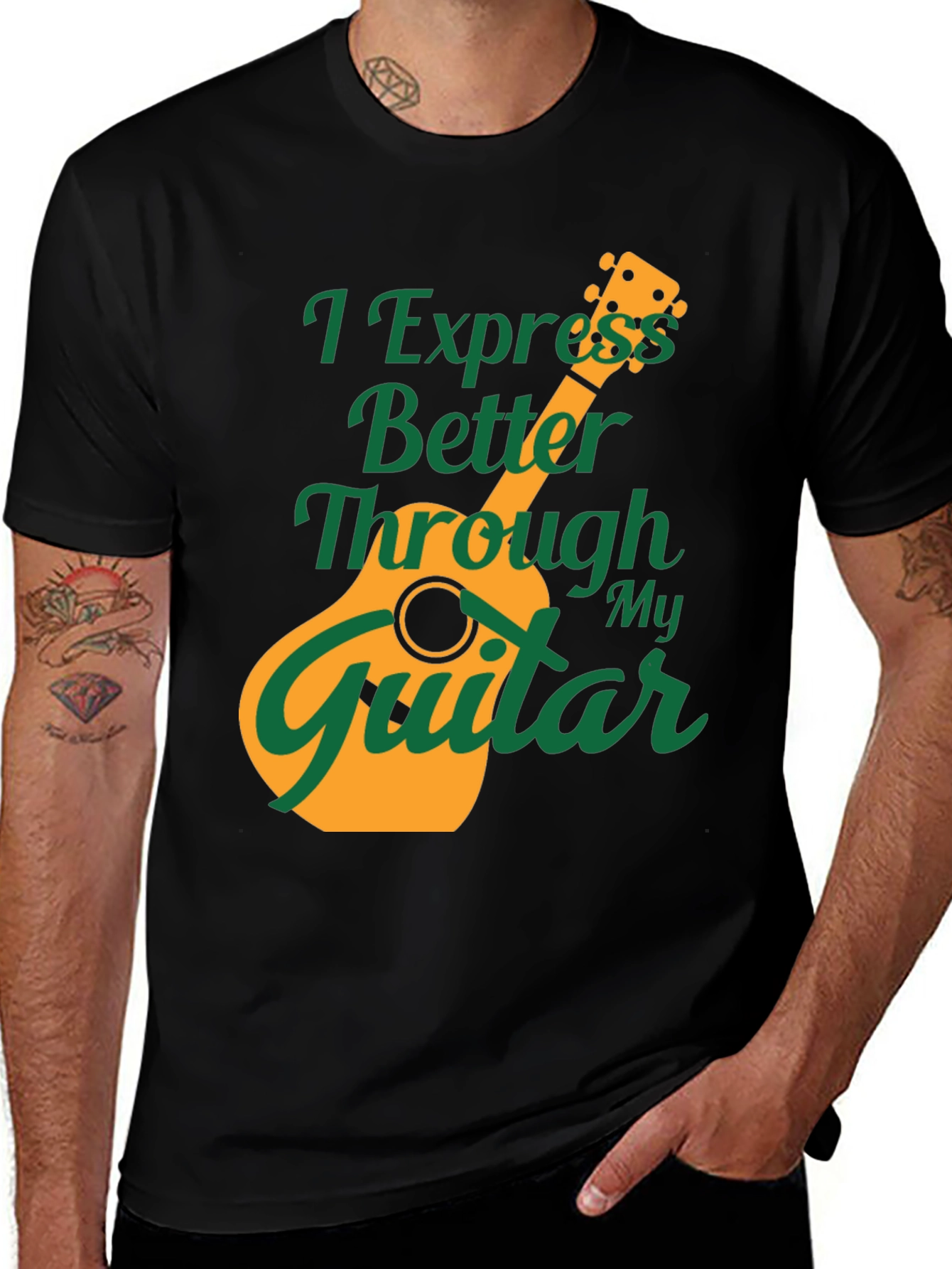 Variant 30 of Express Guitar Black Tee