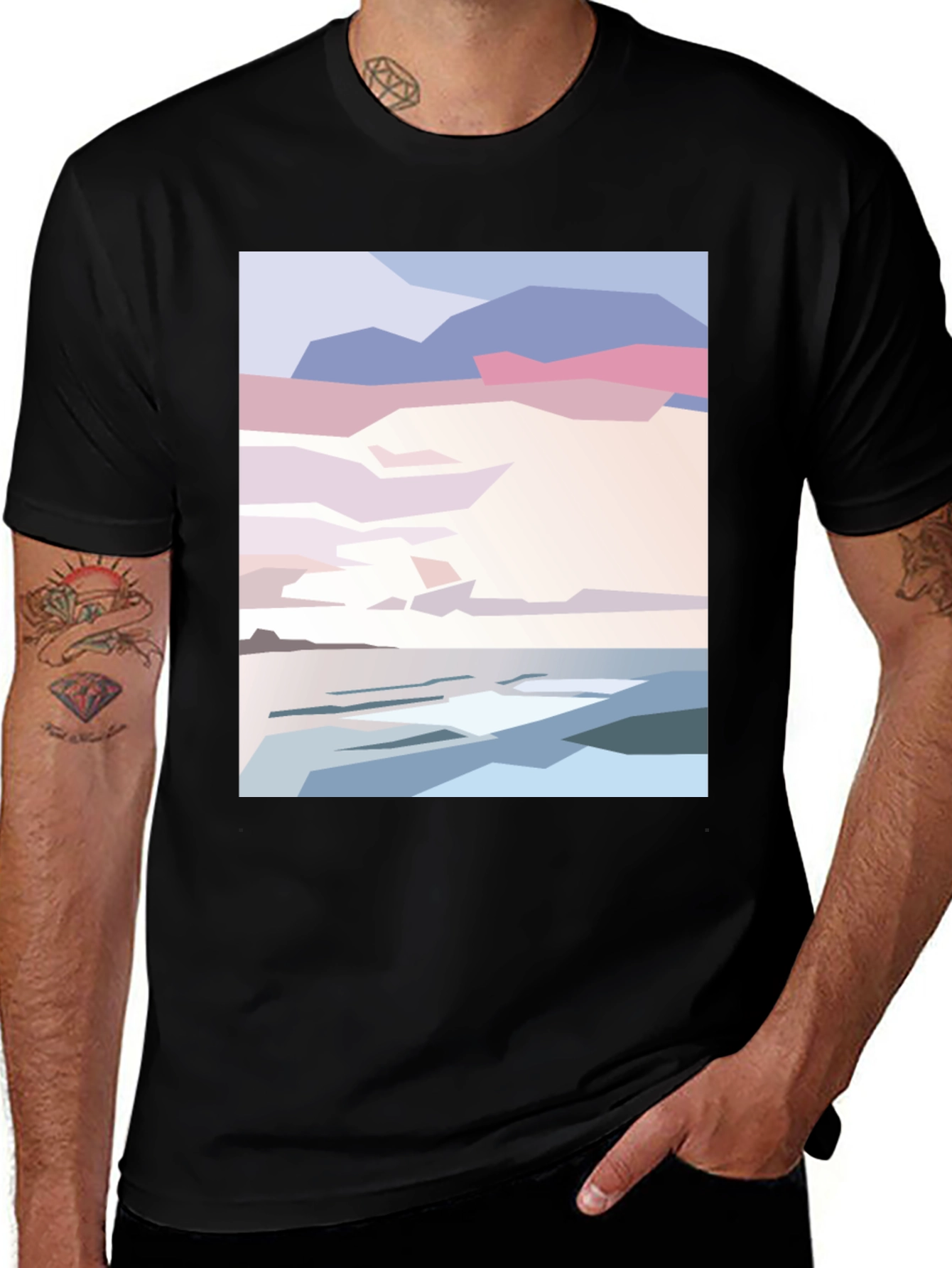 Variant 12 of Abstract Beach Sunset Graphic Tee