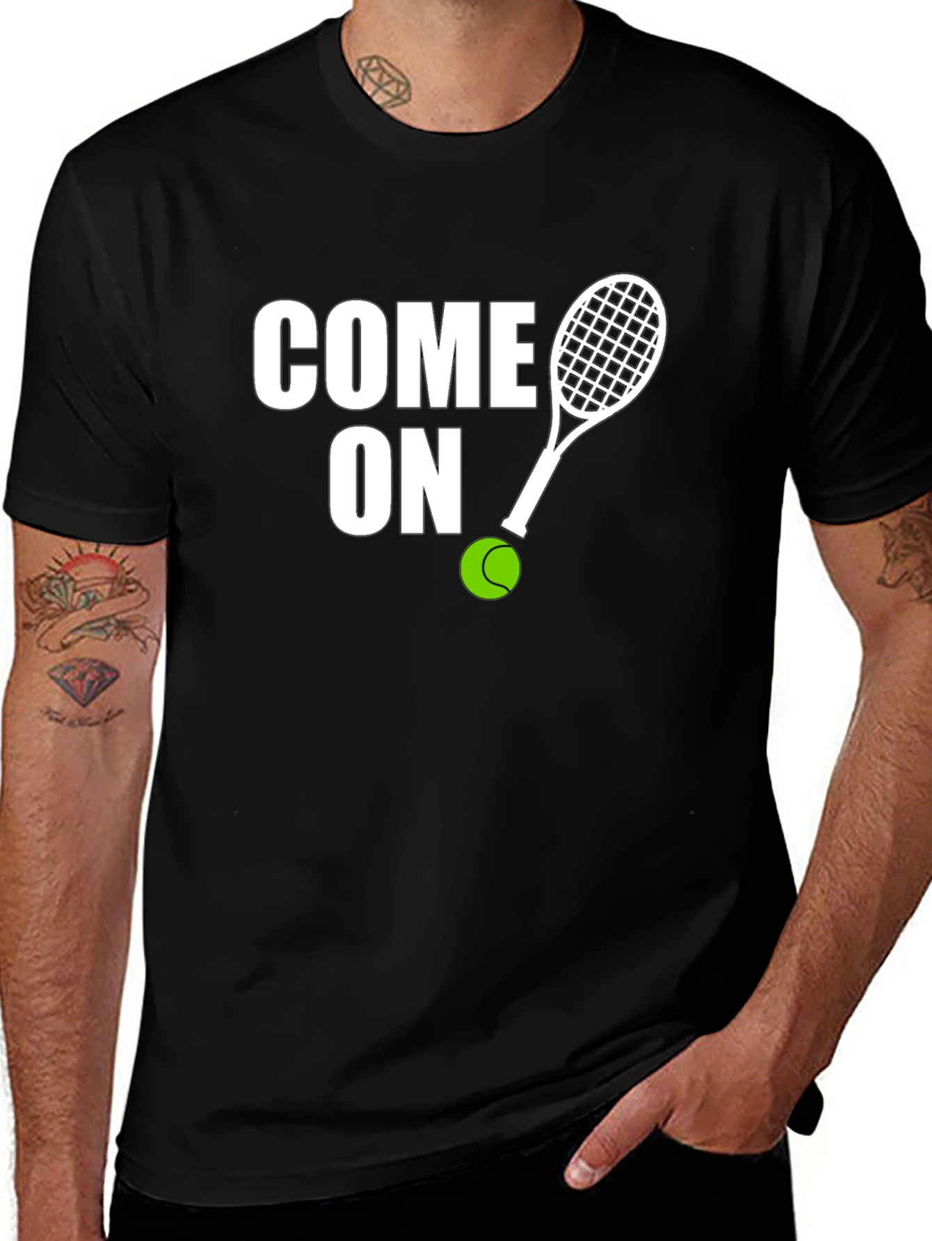 Variant 19 of Come On Tennis Graphic Tee - Sporty Unisex T-Shirt