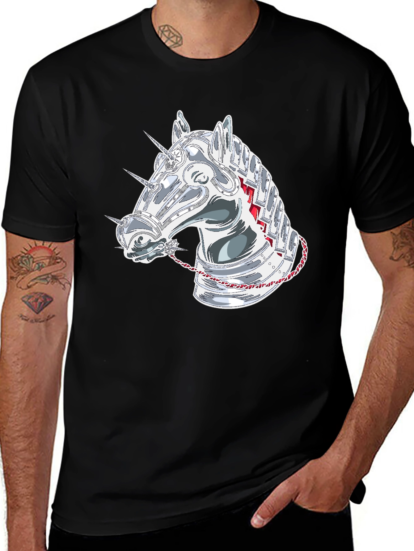Variant 19 of Unicorn Knight Graphic Tee
