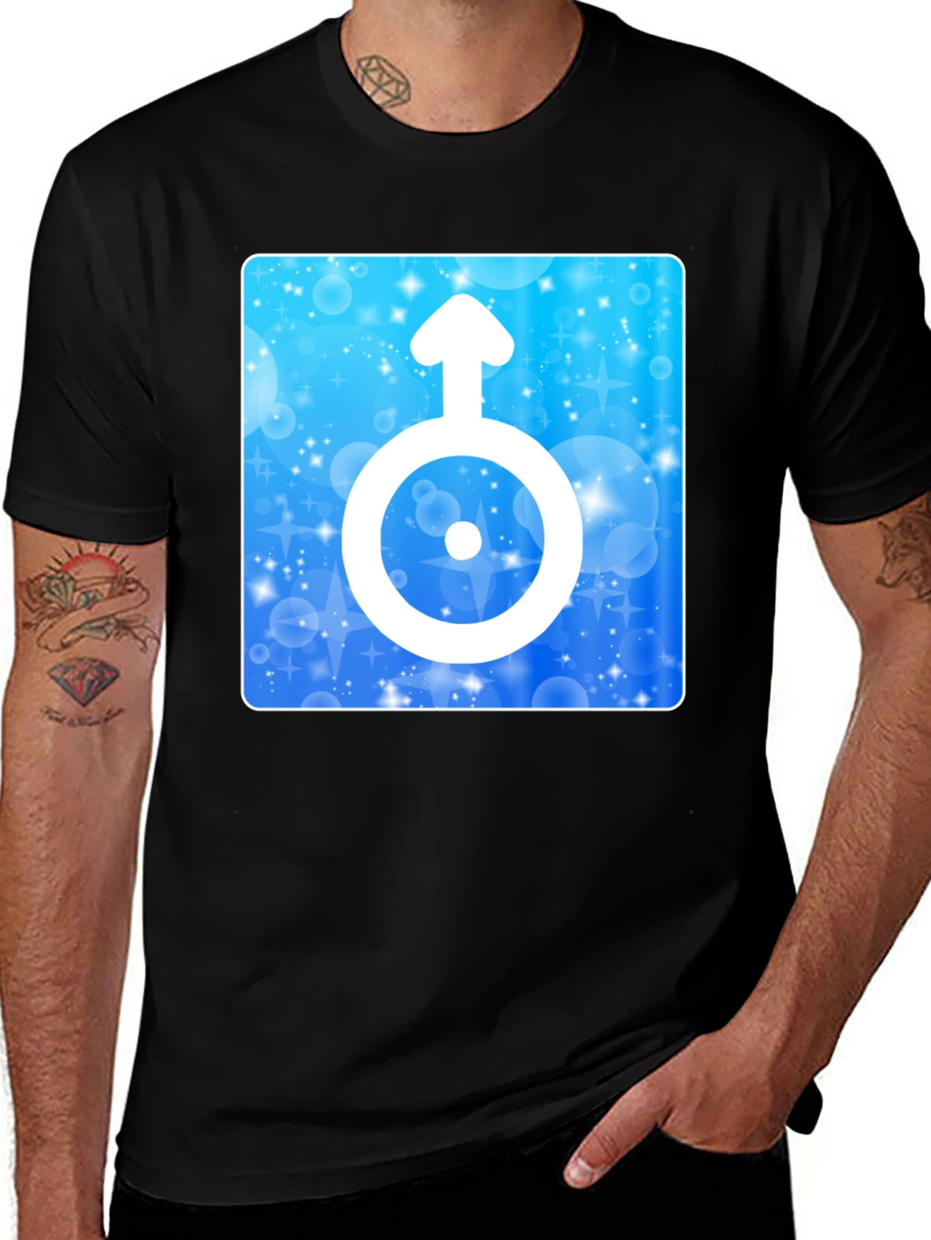 Variant 6 of Blue Mars Symbol Graphic Tee - Unisex