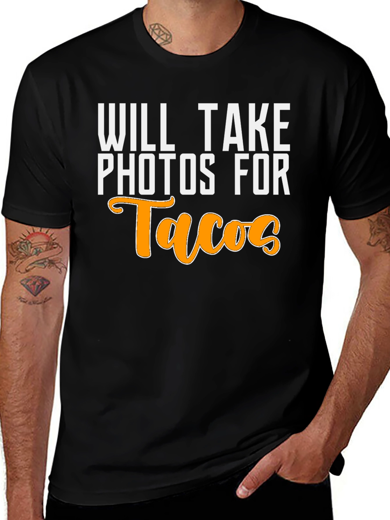 Variant 22 of Will Take Photos for Tacos T-Shirt Funny Photographer