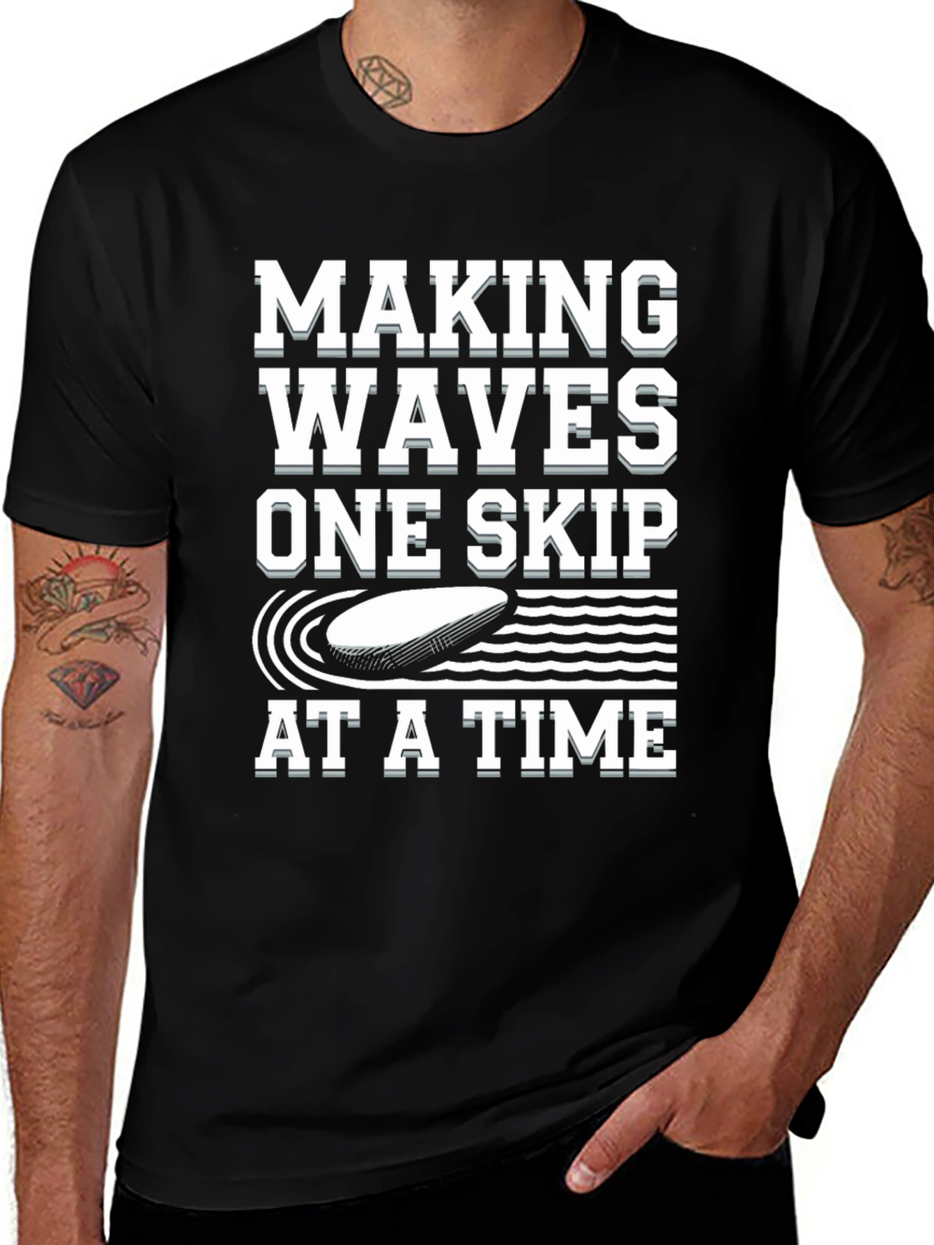 Variant 24 of Making Waves Skipping Stones T-Shirt