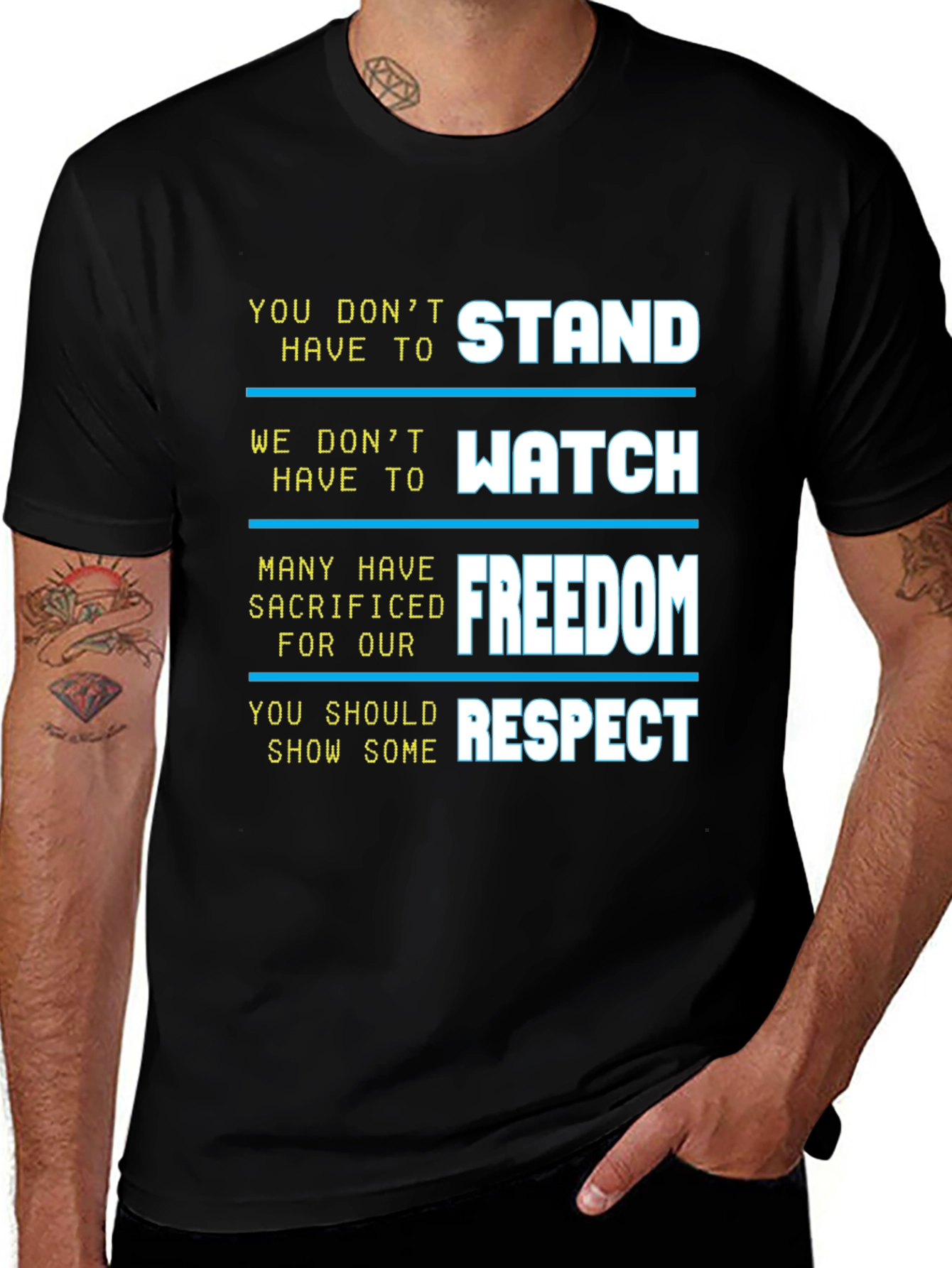 Variant 26 of Patriotic Stand for Freedom Graphic Tee