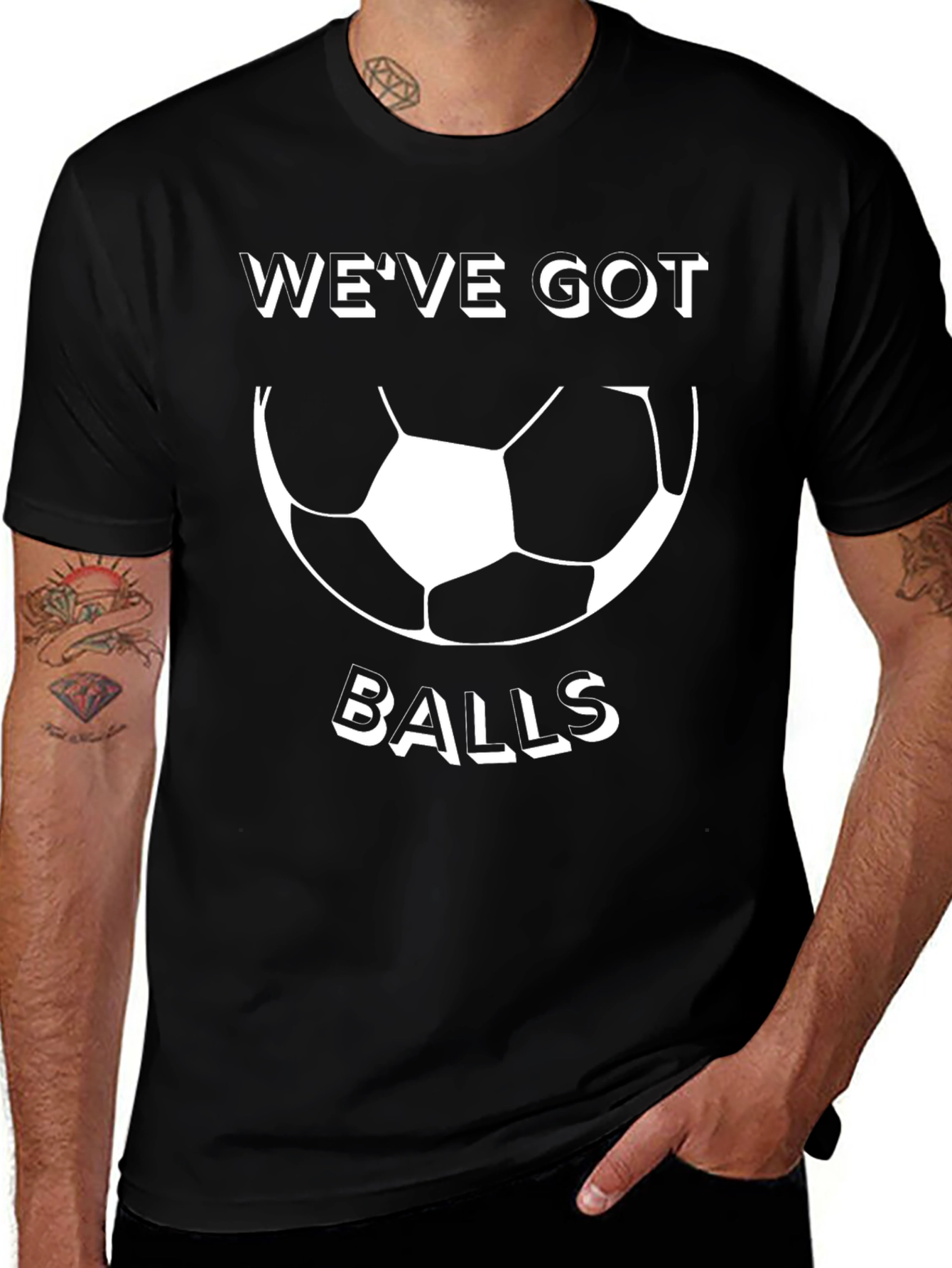 Variant 19 of Funny Soccer T-Shirt: We've Got Balls Graphic Tee