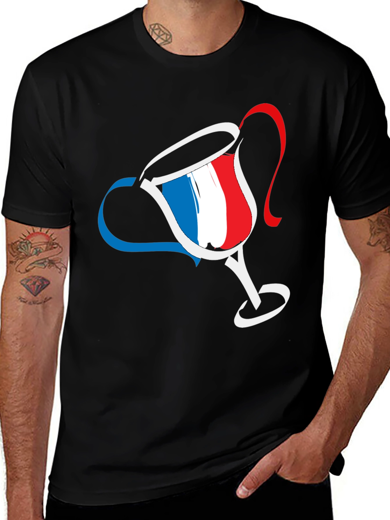 Variant 13 of French Flag Cup T-Shirt