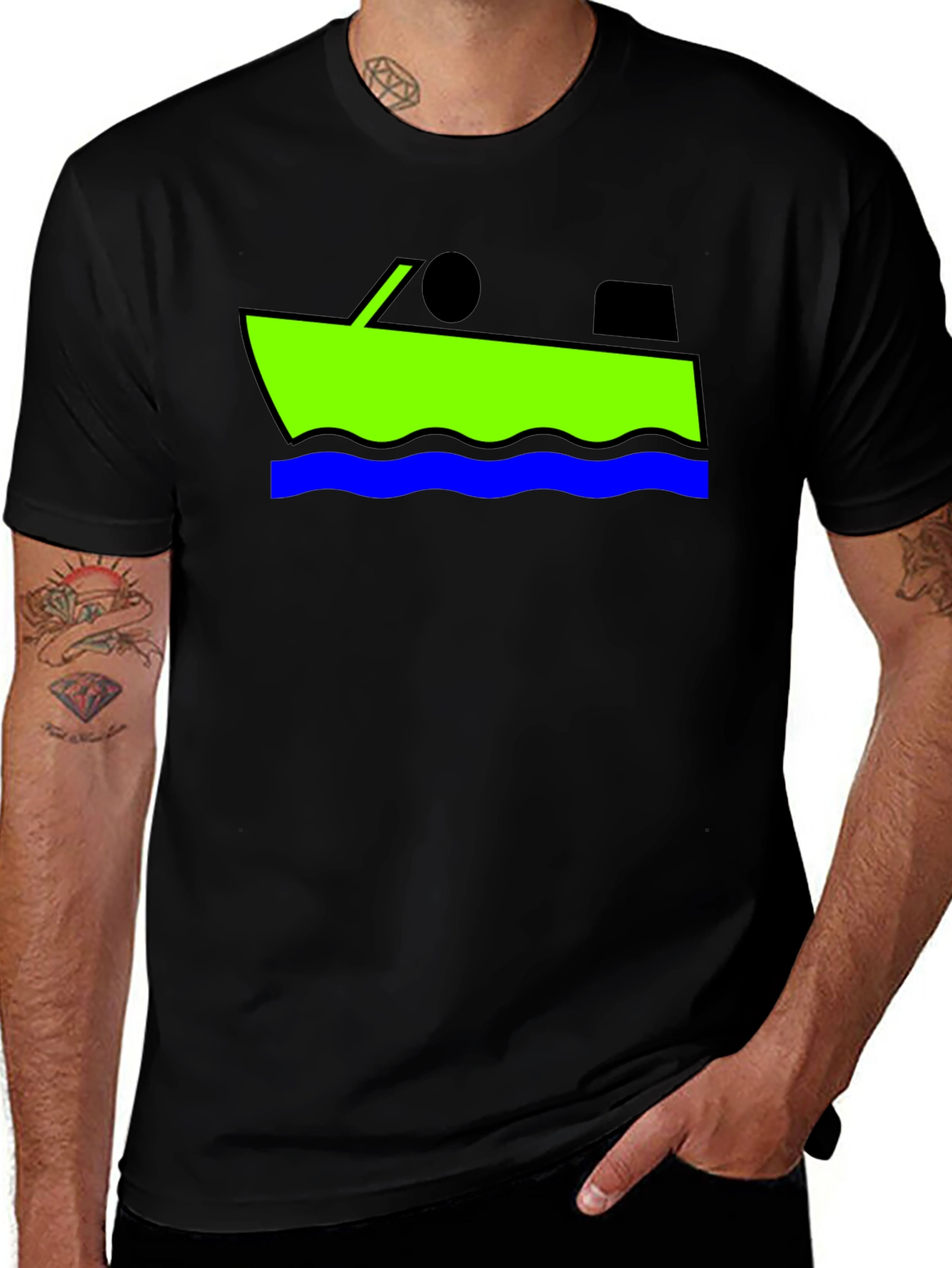 Variant 30 of Boat Graphic T-Shirt - Fun & Unique Design