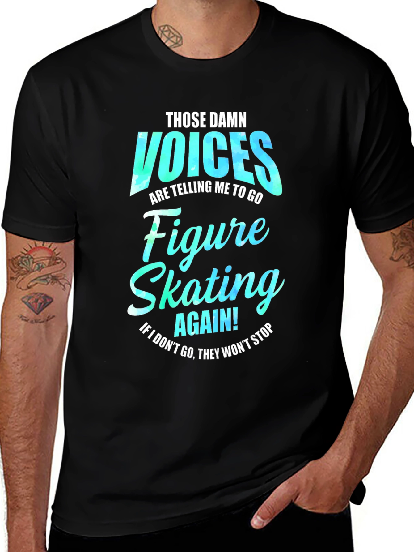 Variant 30 of Figure Skating Voices Graphic T-Shirt