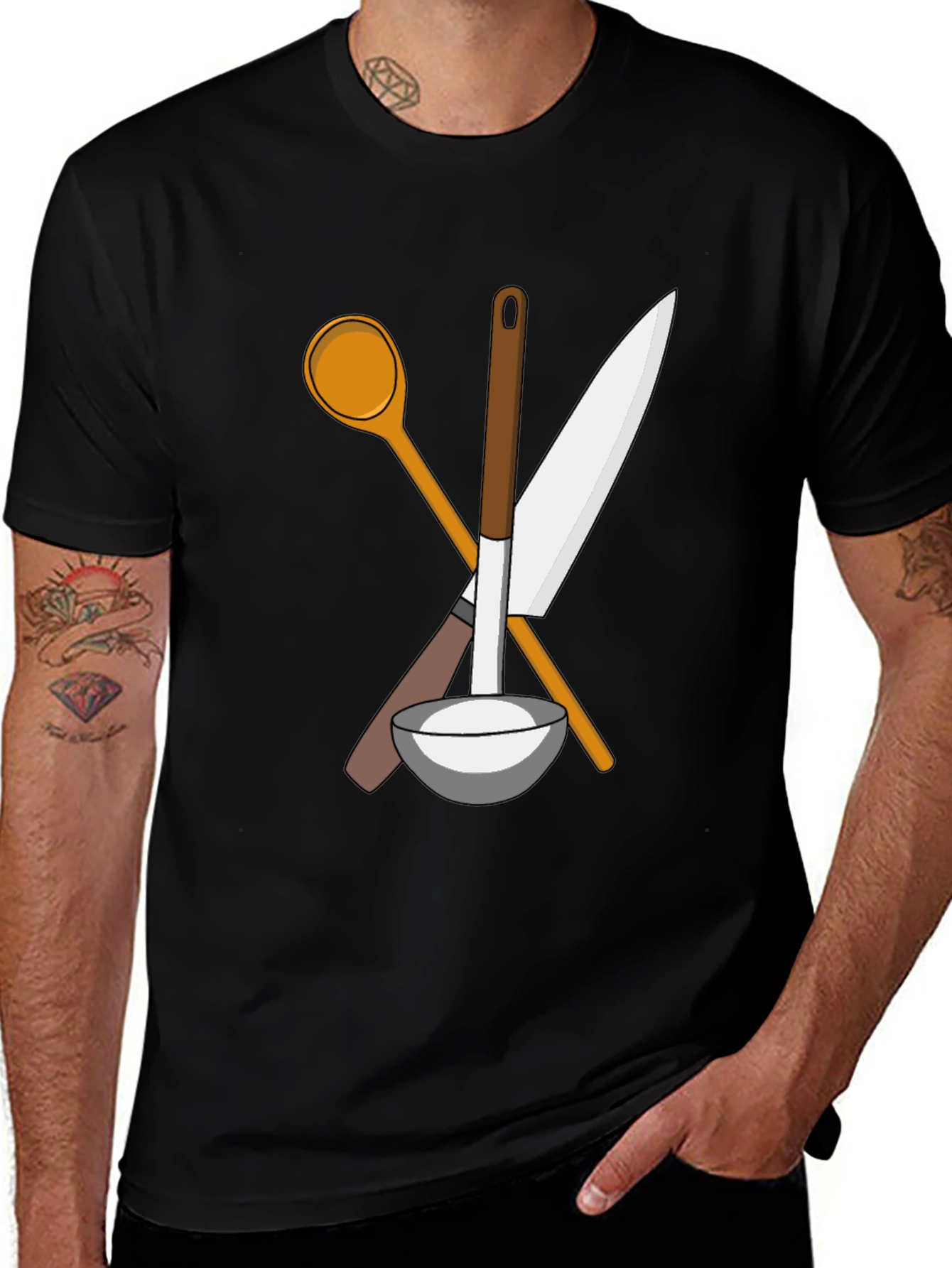 Variant 13 of Chef's Tools Graphic T-Shirt - Black