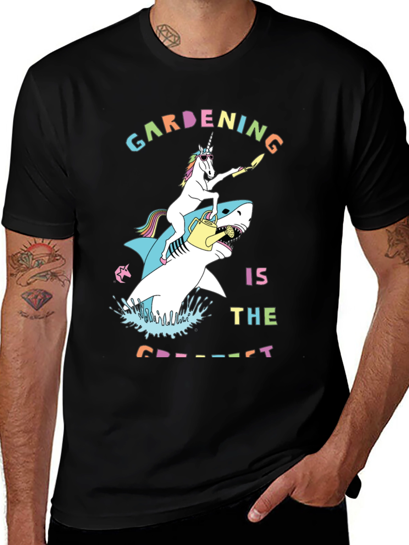 Variant 16 of Unicorn Shark Gardening T-Shirt