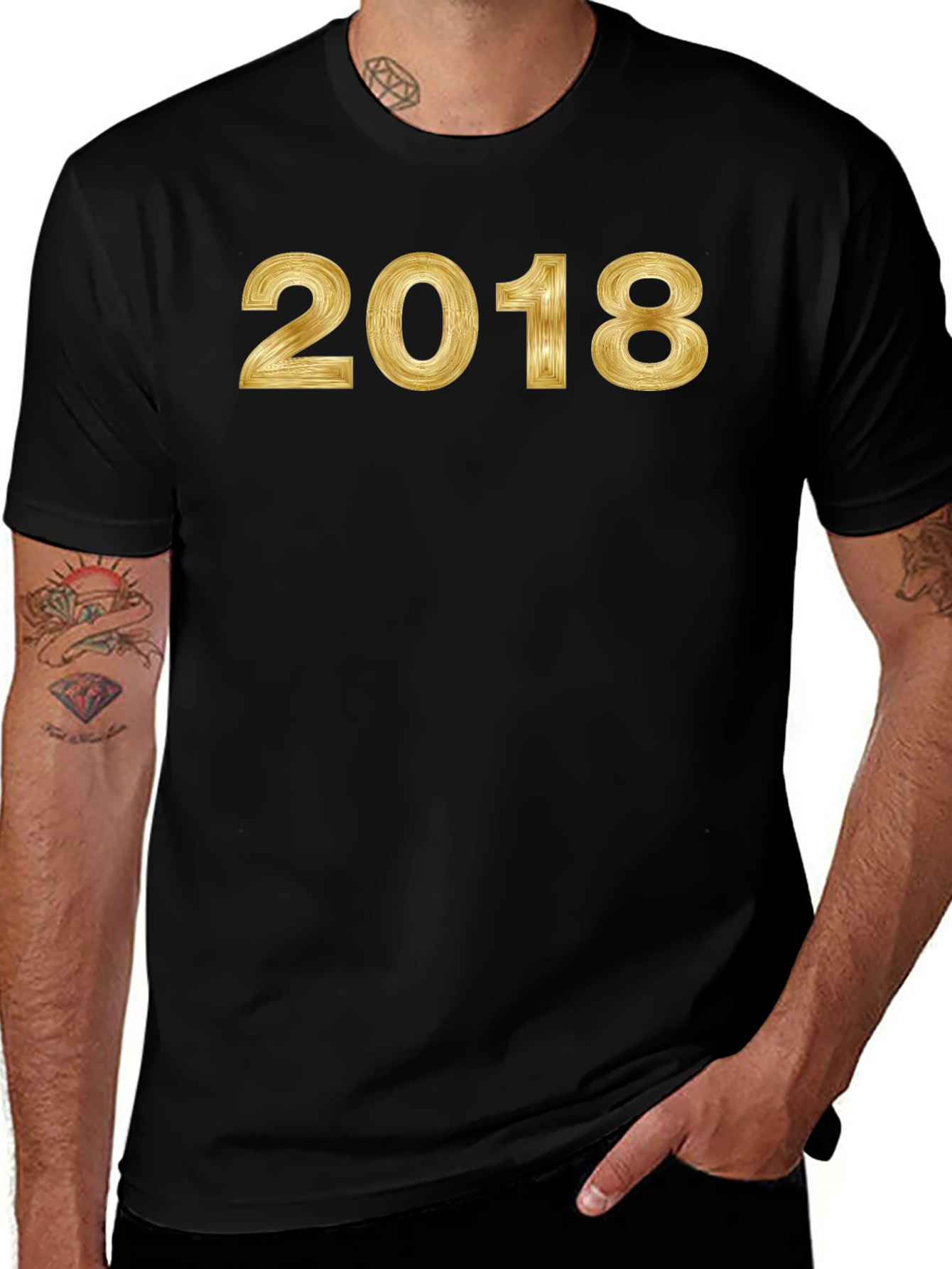 Variant 19 of Golden 2018 Graphic Black T-Shirt