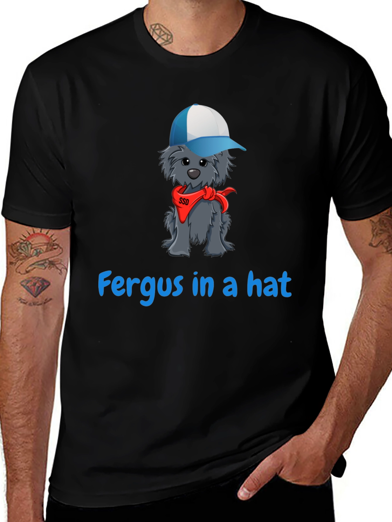 Fergus in a Hat T-Shirt