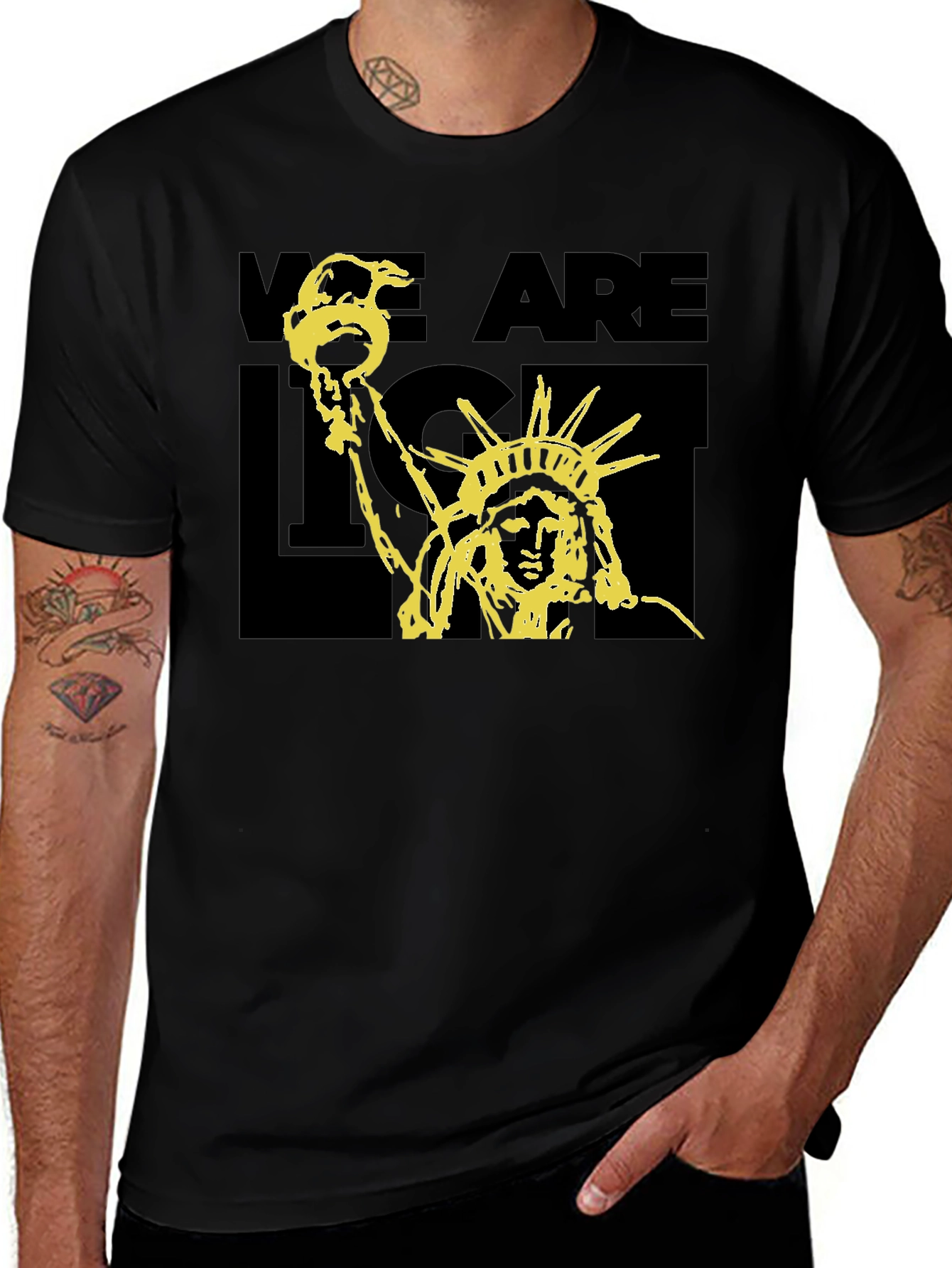 Variant 27 of Statue of Liberty Graphic Print T-Shirt - Black