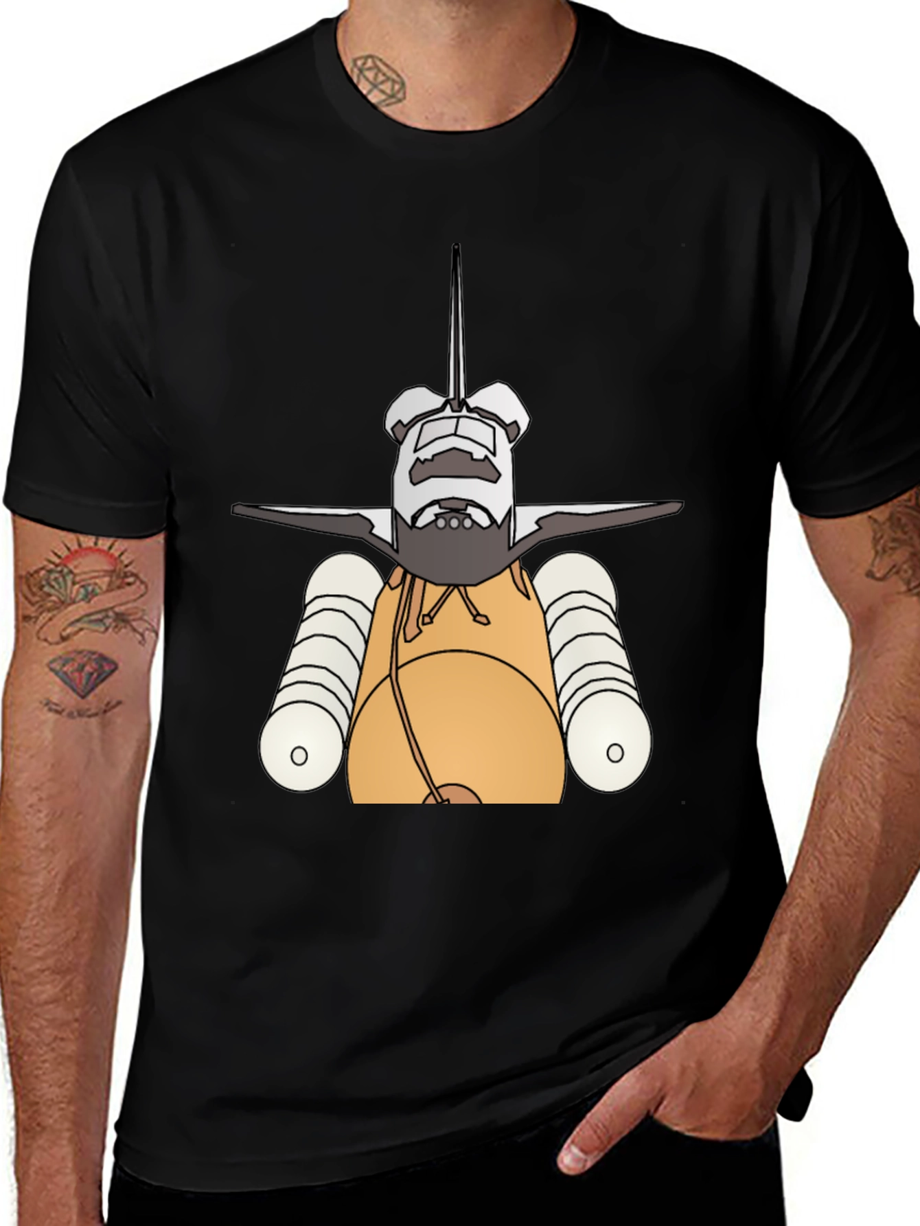 Variant 16 of Space Shuttle T-Shirt - Rocket Launch Design