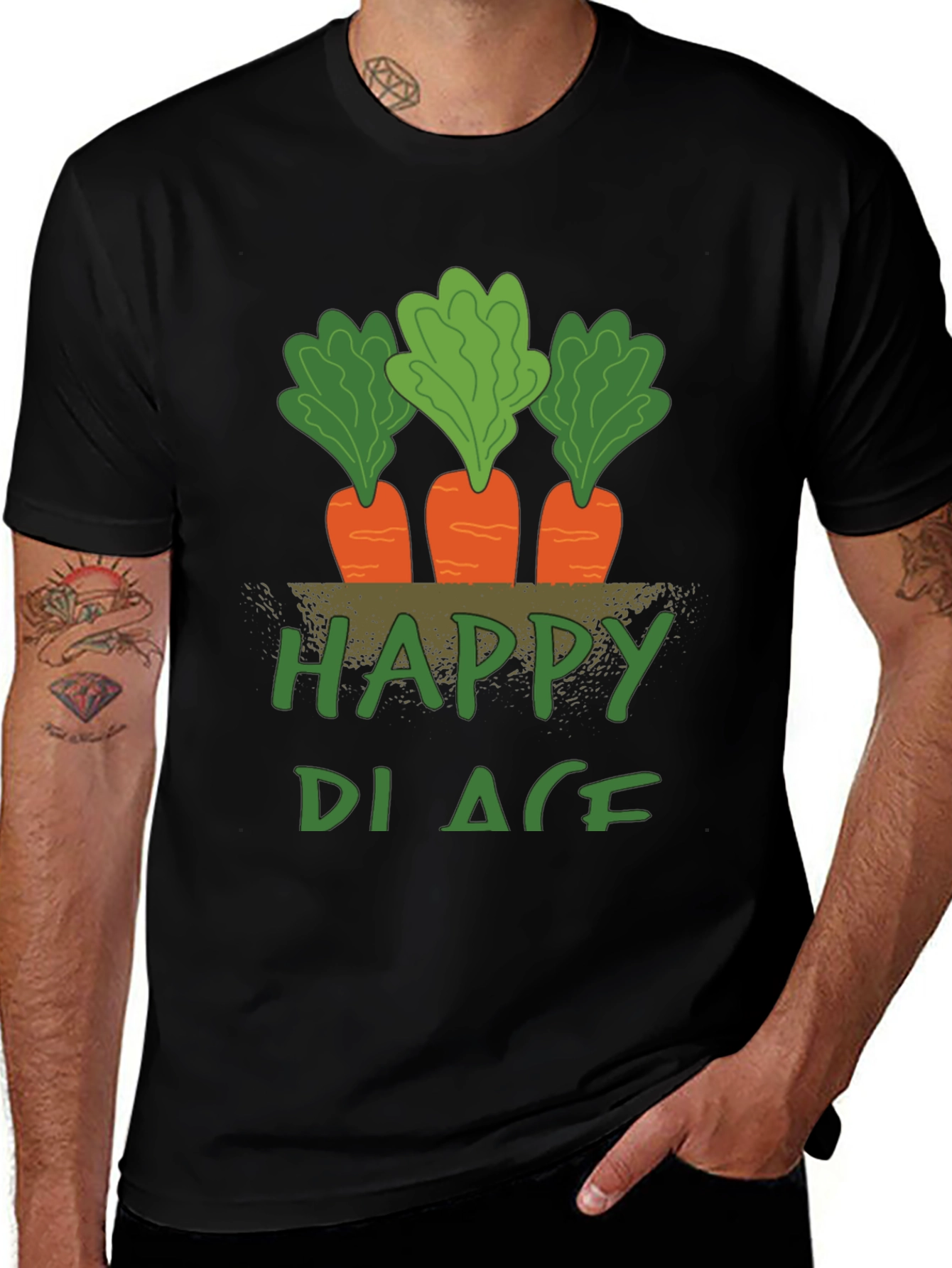 Variant 21 of Happy Place Carrot Graphic Tee - Unisex