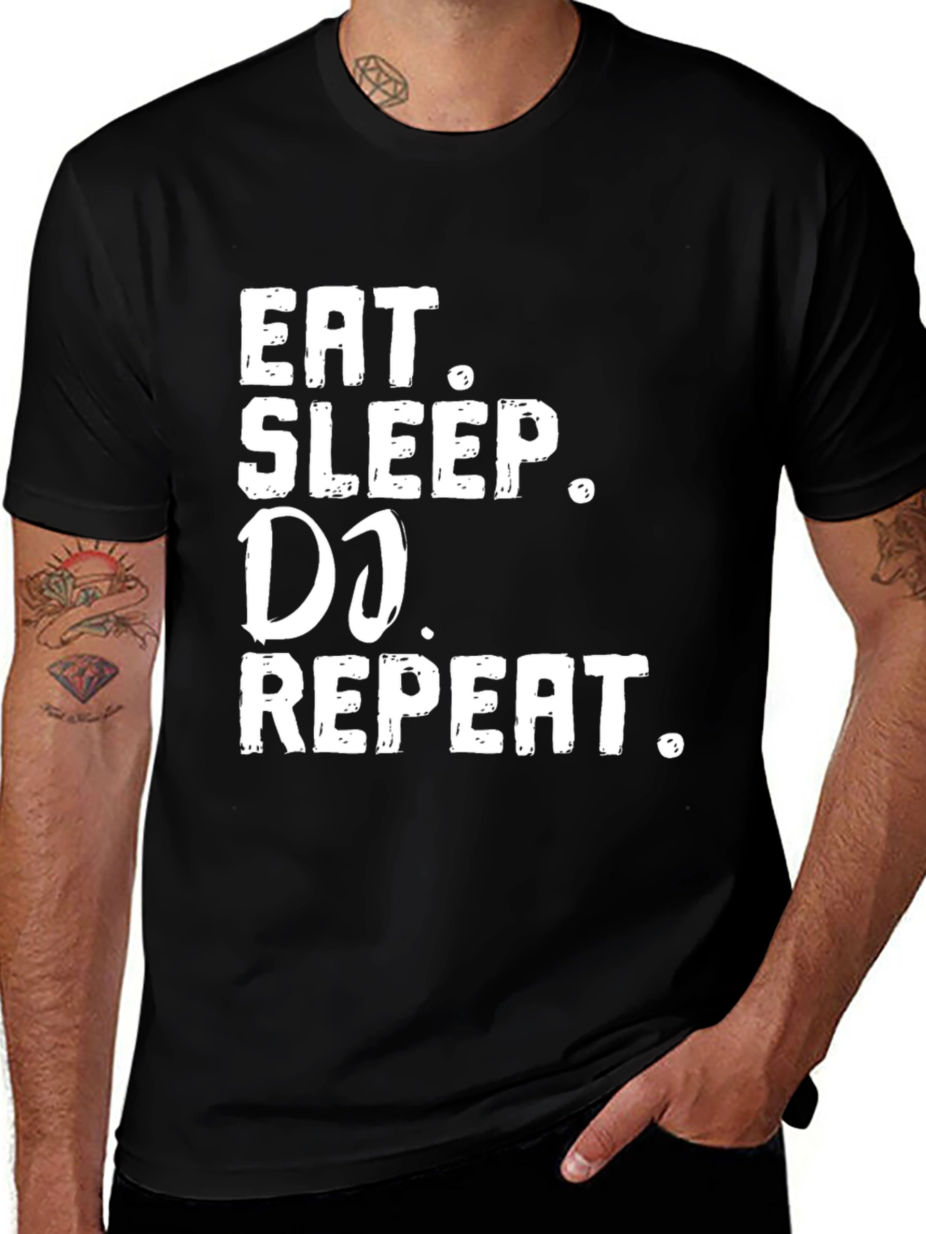 Eat Sleep DJ Repeat Graphic T-Shirt