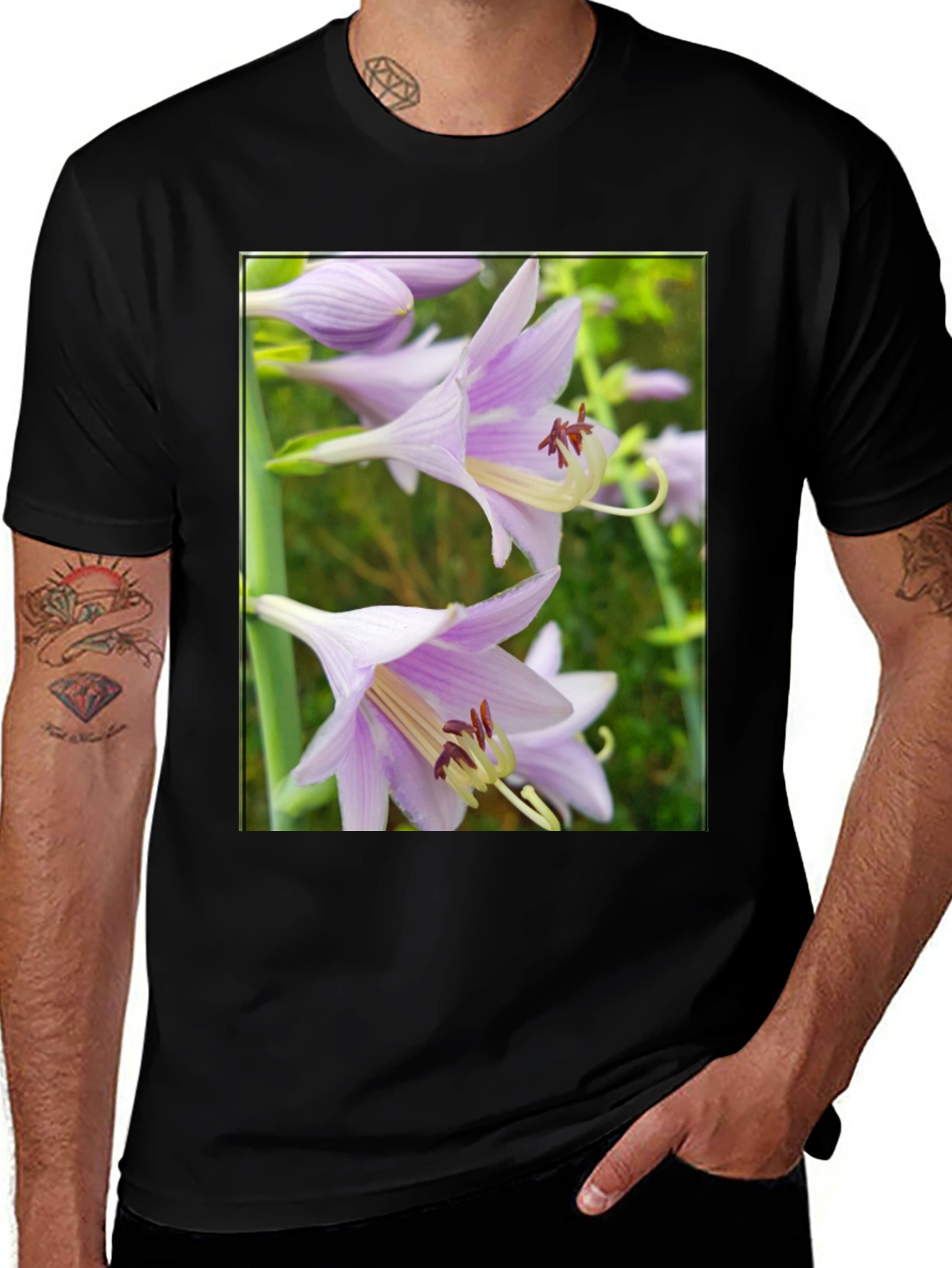 Variant 5 of Floral Print T-Shirt - Unique Botanical Design