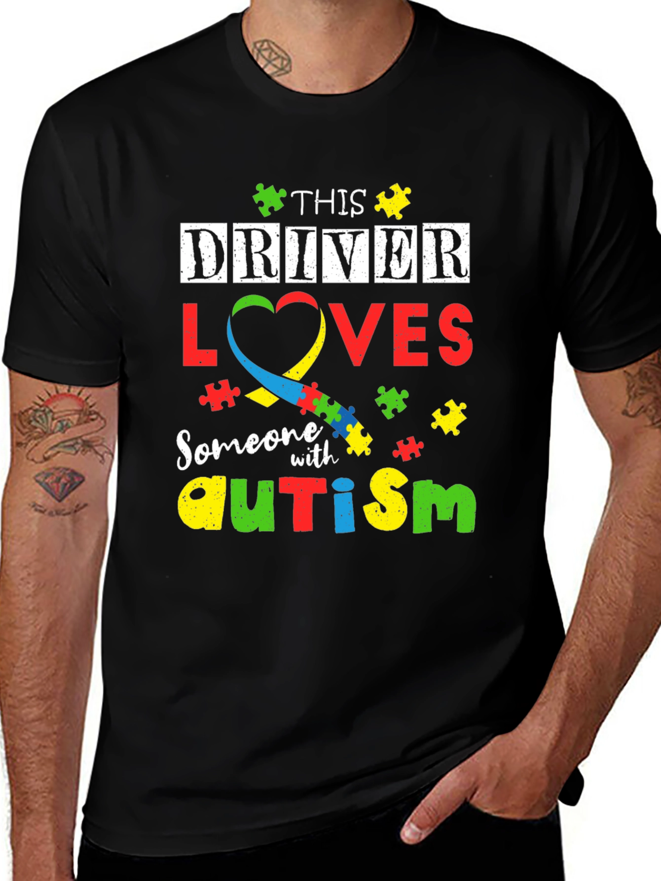 Variant 9 of Autism Awareness T-Shirt - This Driver Loves Someone