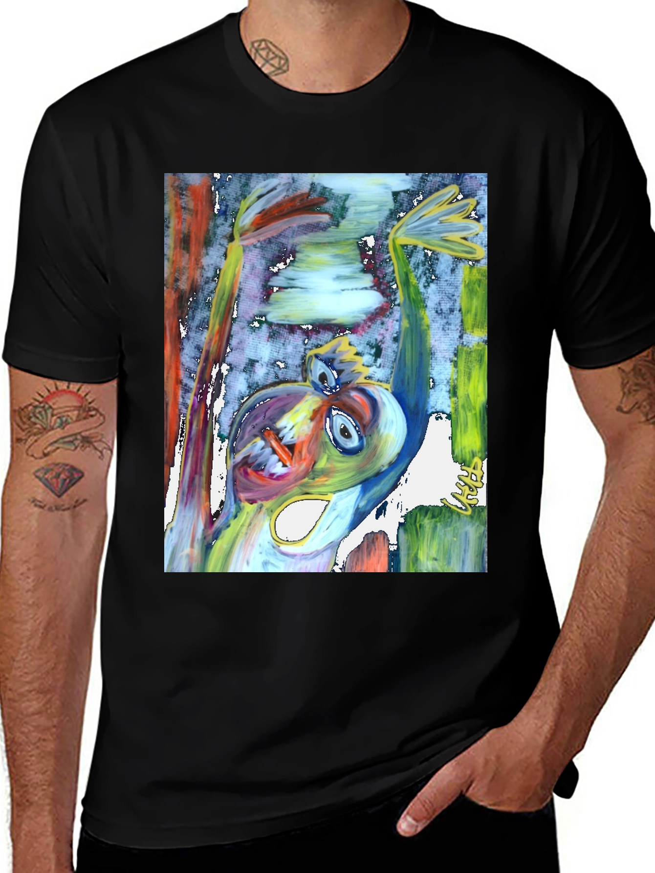 Variant 14 of Abstract Art Graphic Tee - Unique Design
