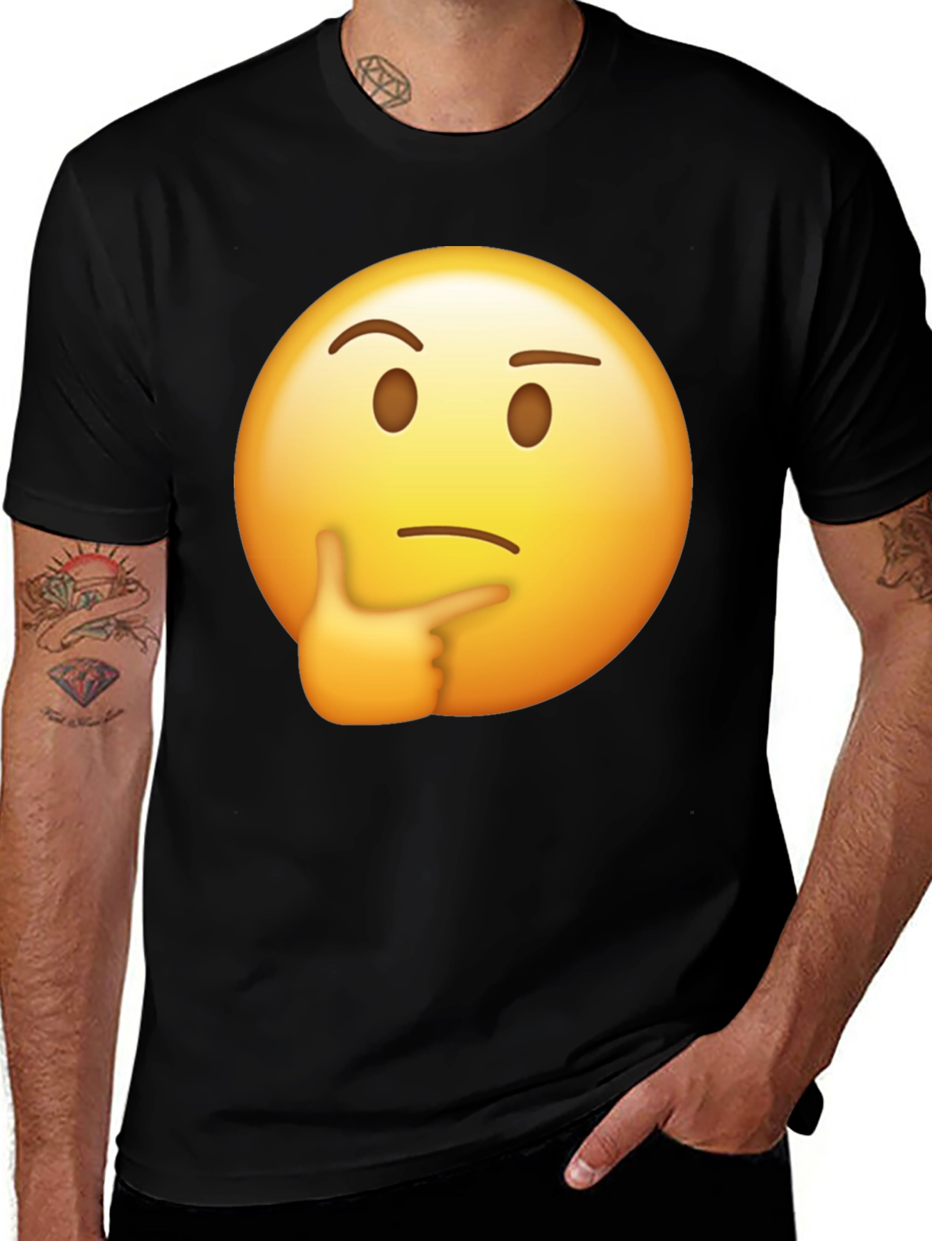 Variant 9 of Thinking Emoji Graphic T-Shirt