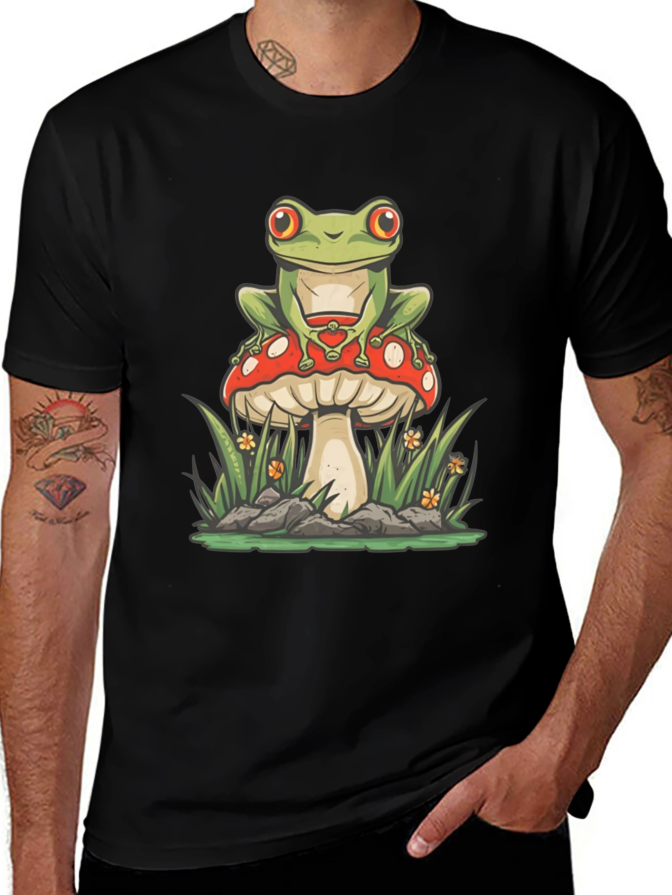 Variant 26 of Frog on Mushroom Graphic Tee