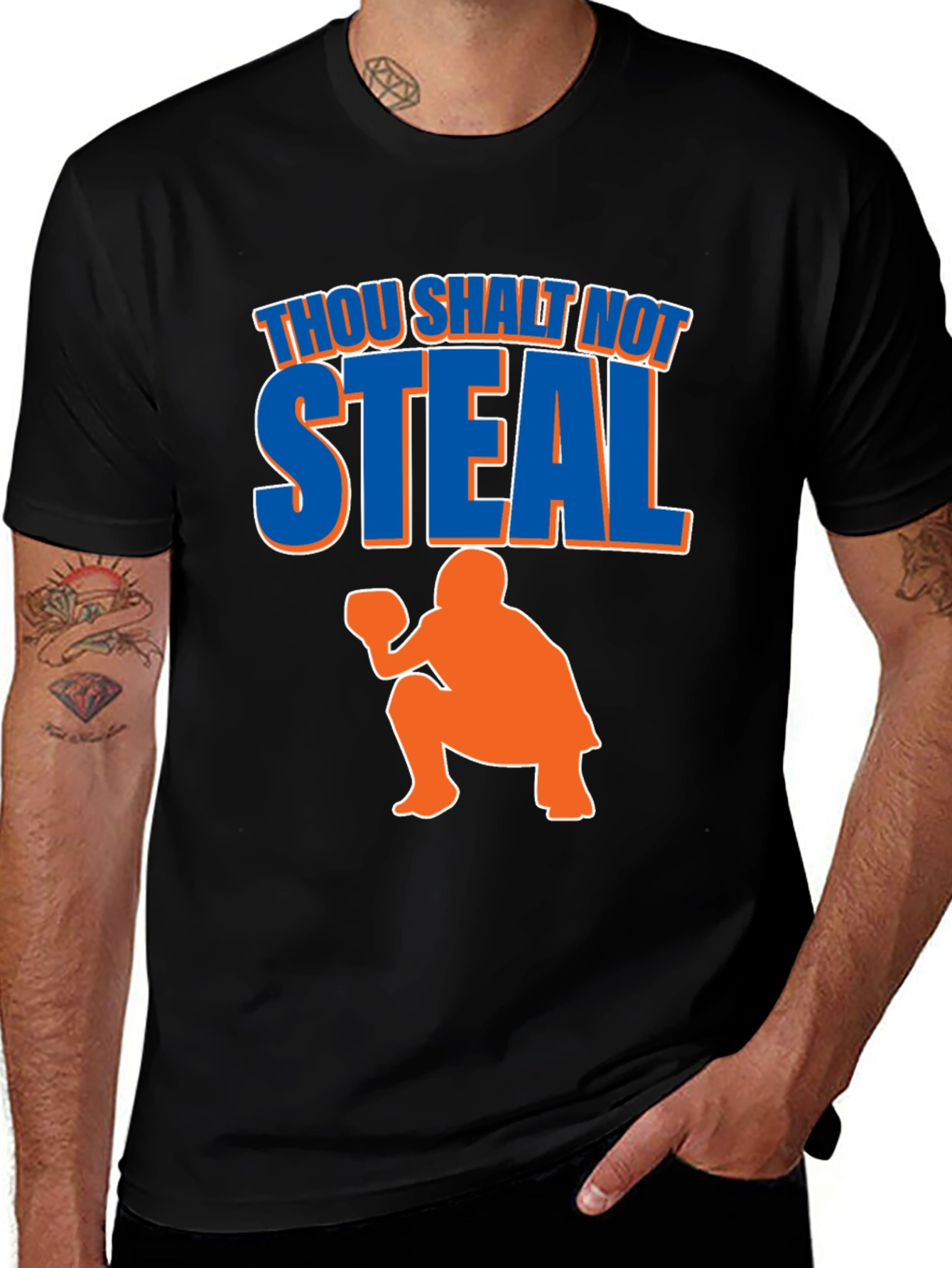 Variant 8 of Thou Shalt Not Steal Baseball T-Shirt