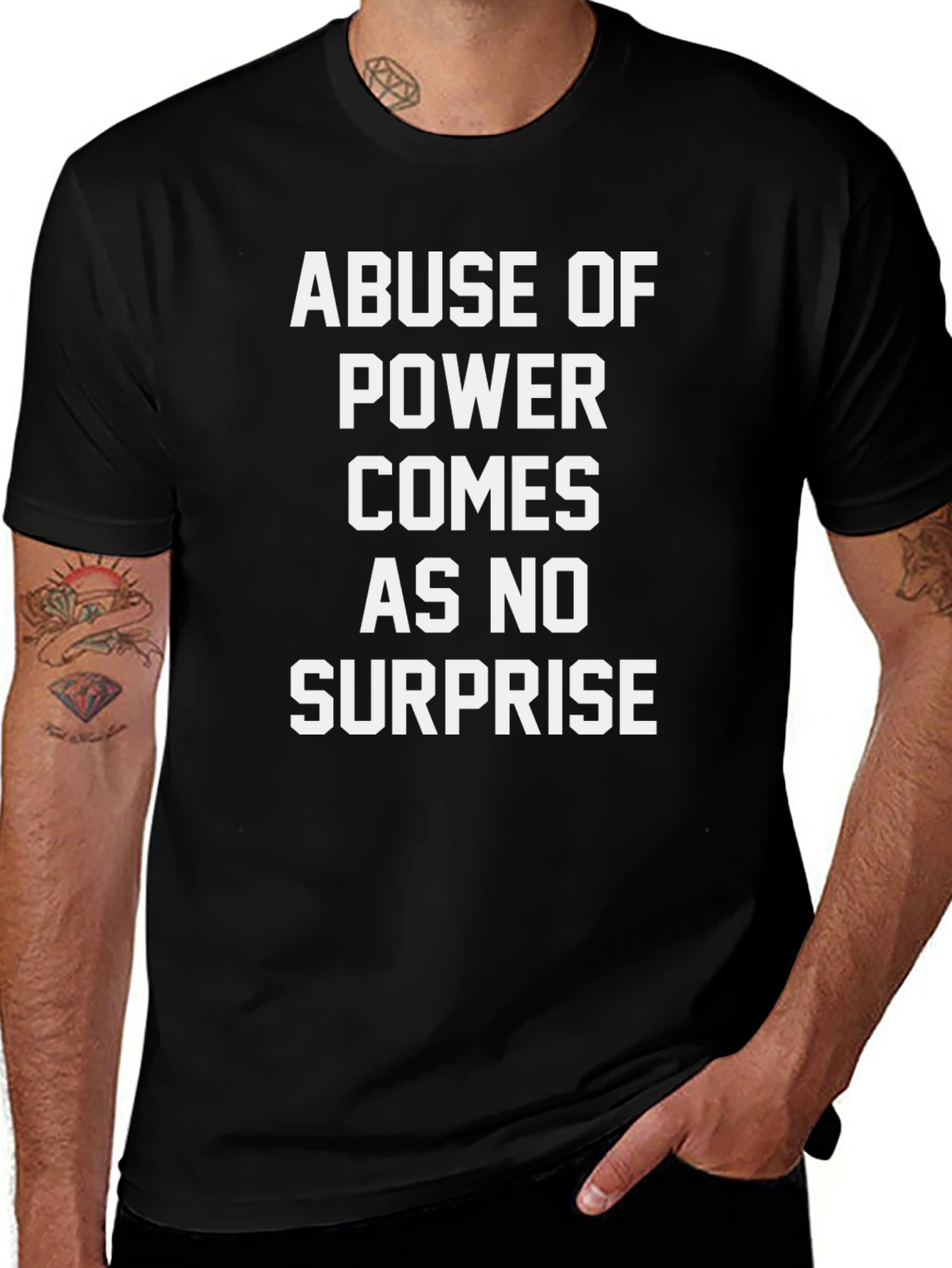 Variant 8 of Abuse of Power Graphic Tee - Black