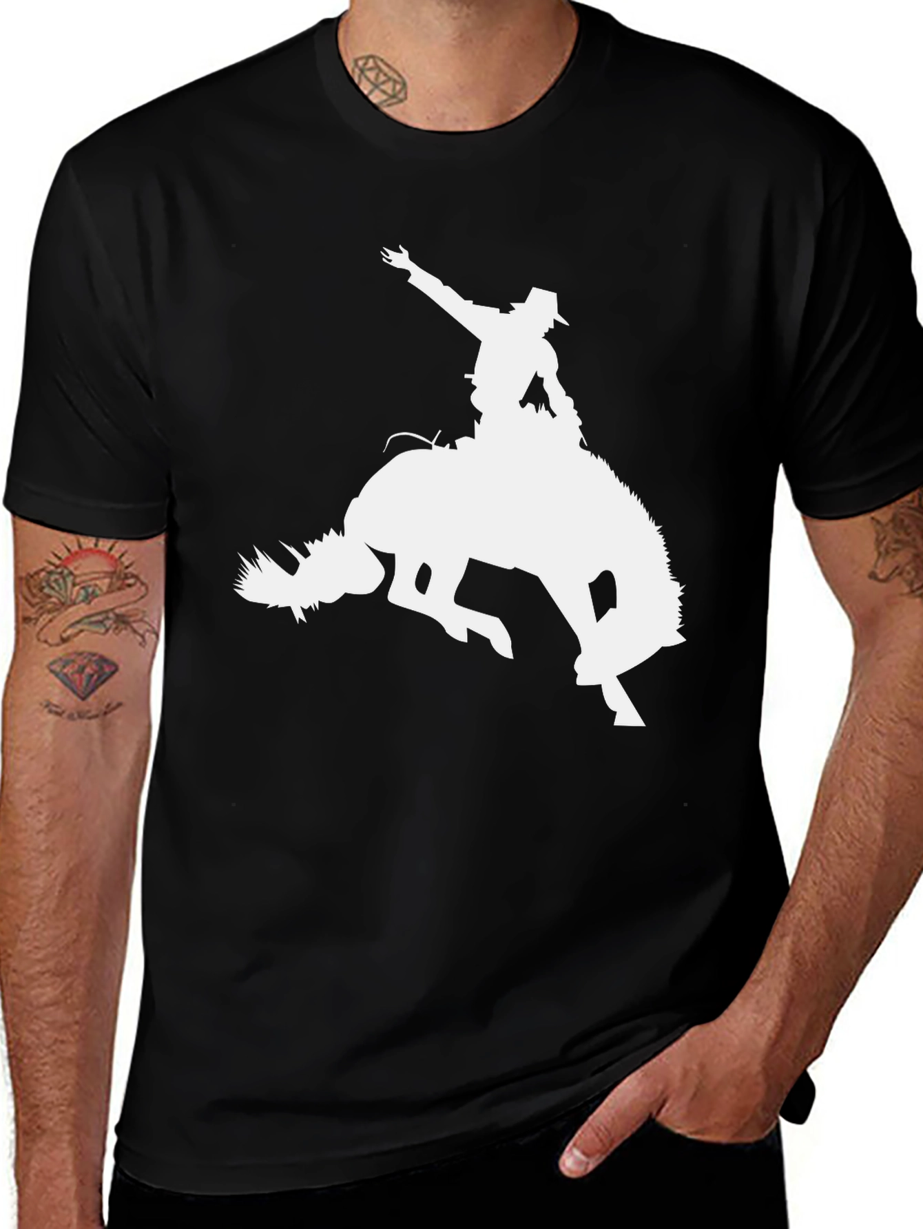 Variant 15 of Cowboy Riding Bronc Graphic T-Shirt