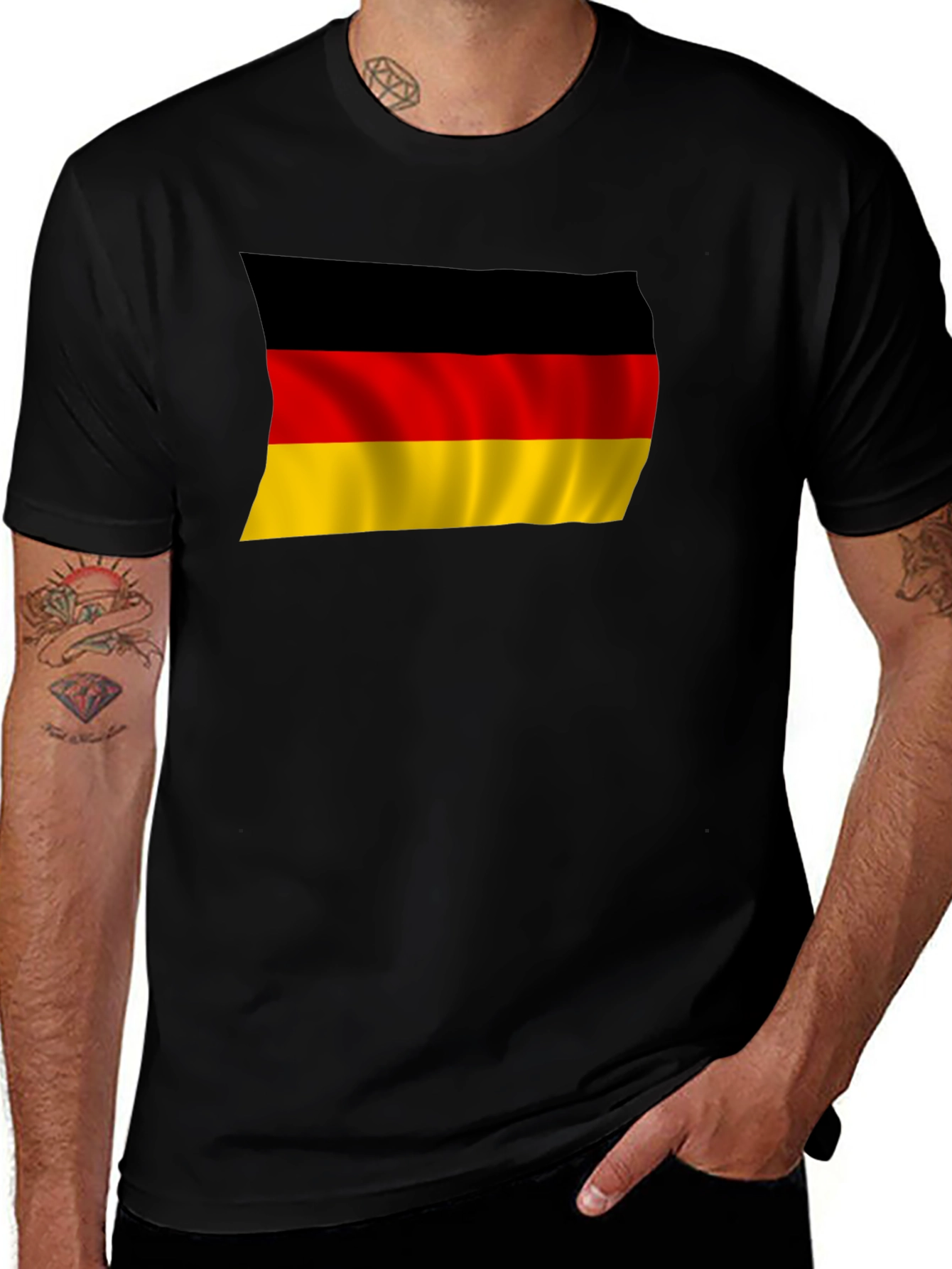 Variant 11 of Germany Flag T-Shirt - Black Pride Tee