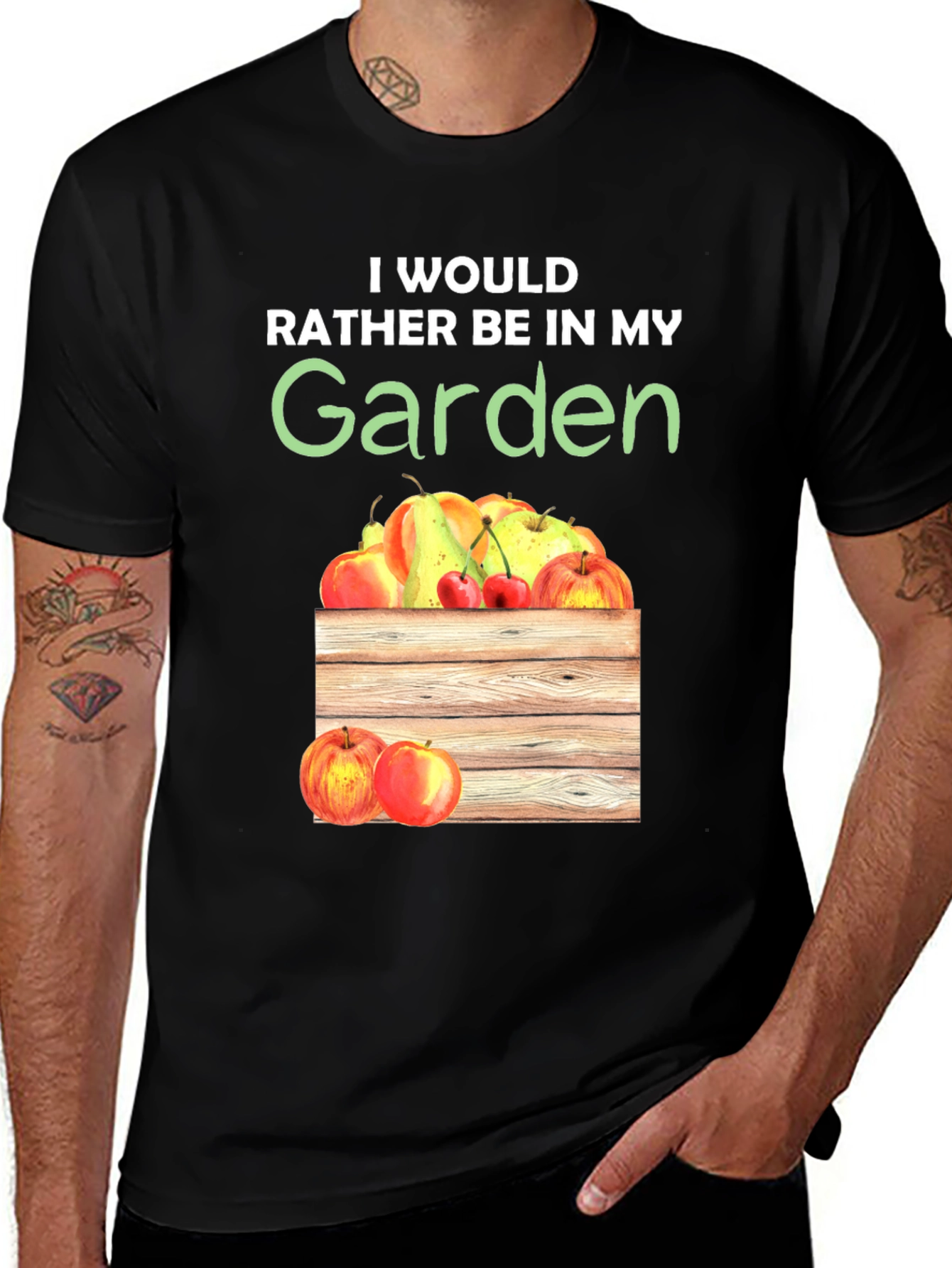 Variant 14 of Garden Lover's T-Shirt: Apples, Pears, Cherries