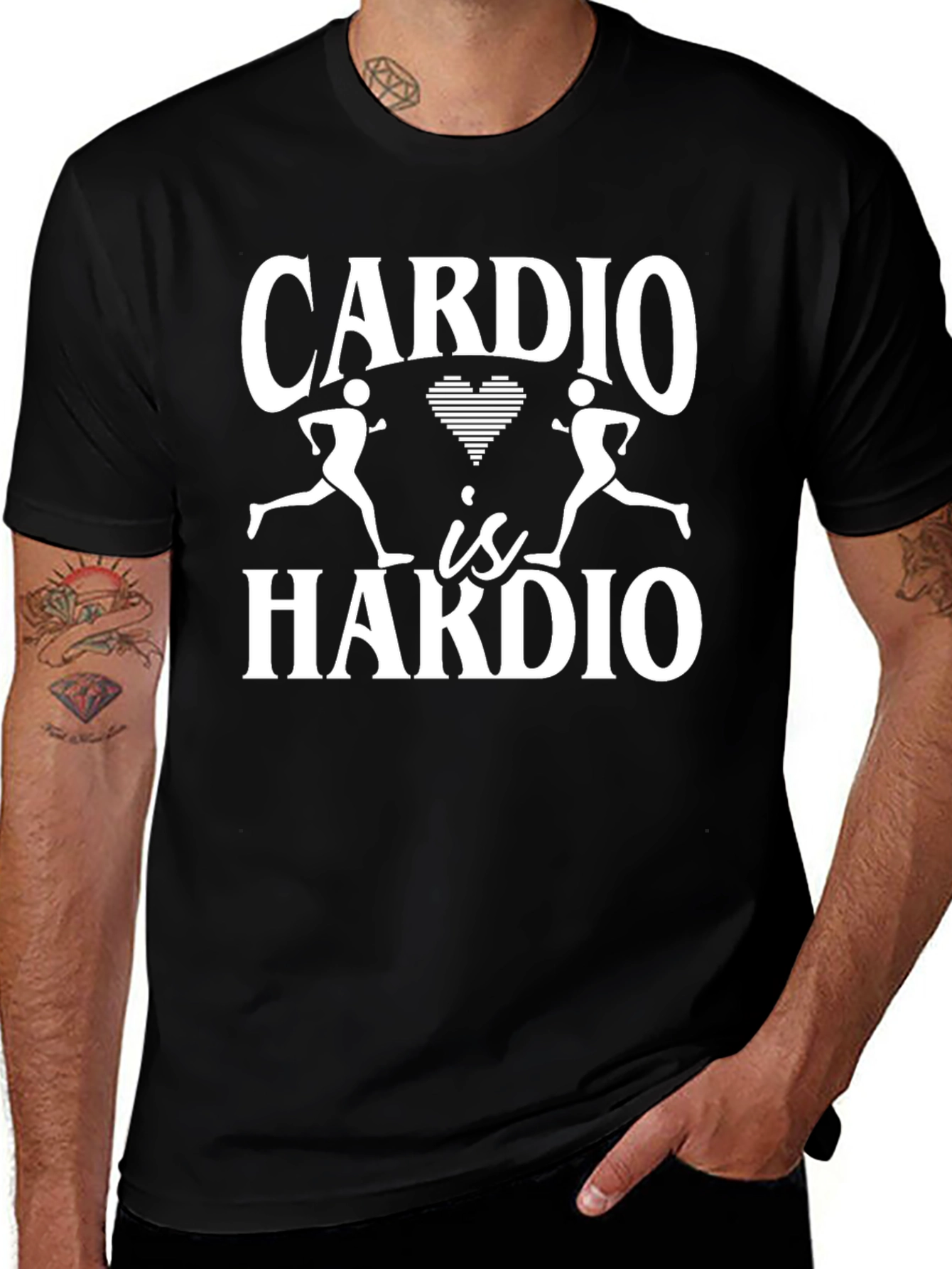 Variant 21 of Cardio Is Hardio Graphic Tee - Workout Humor T-Shirt