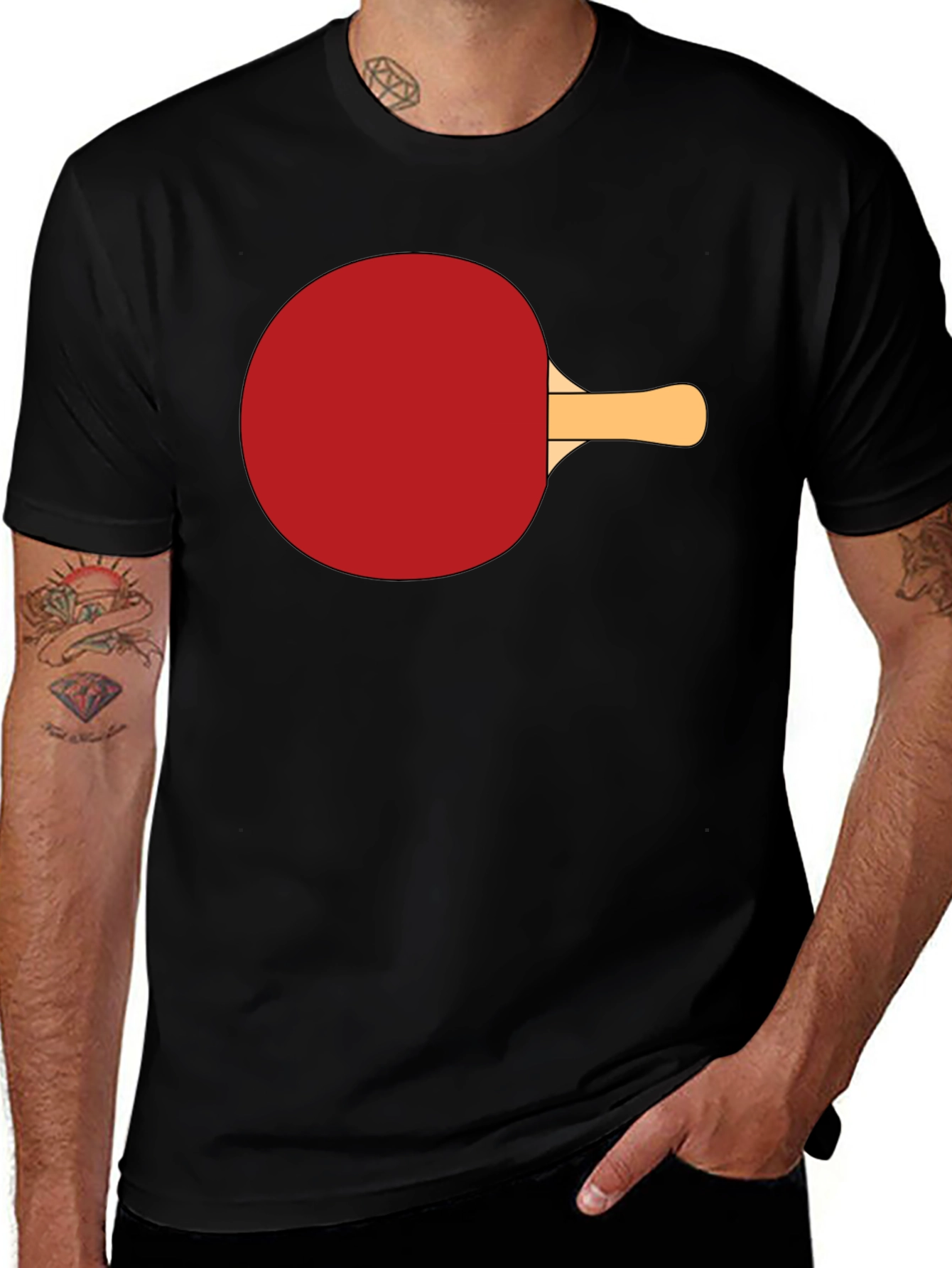 Variant 12 of Table Tennis T-Shirt - Ping Pong Paddle Design