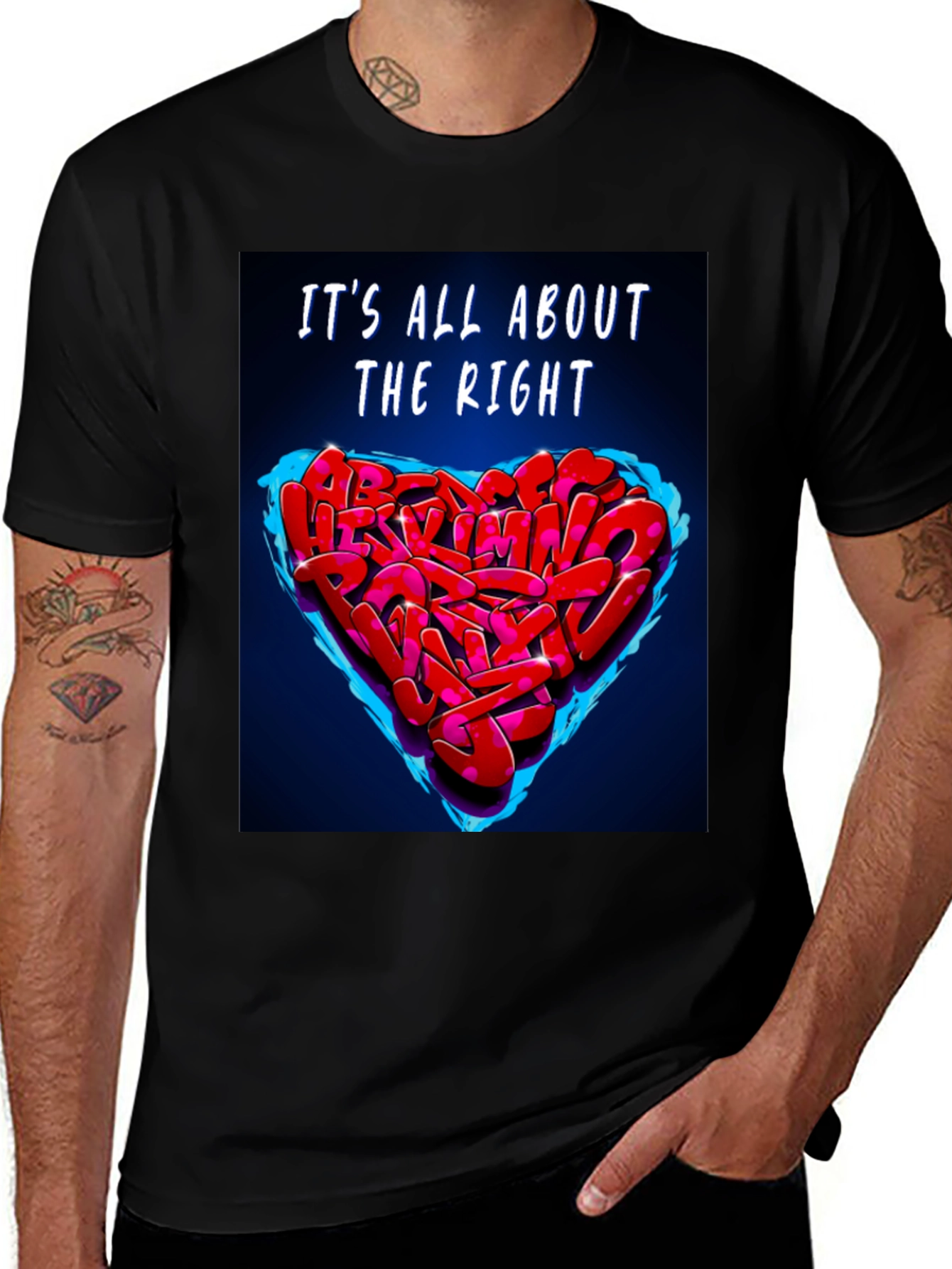 It's All About The Right Heart Graffiti T-Shirt