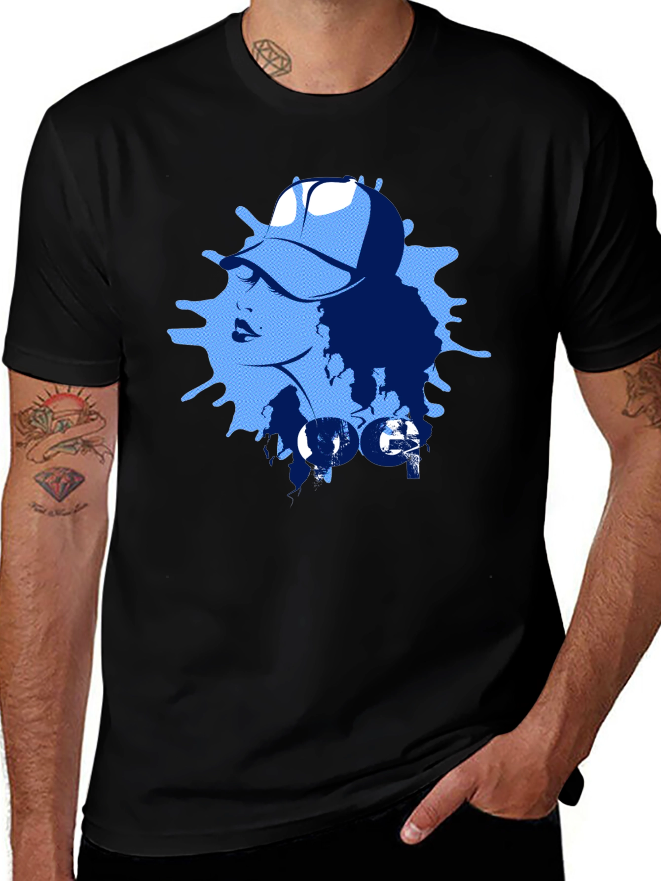 Variant 29 of Cool Graphic Tee - Woman with Headphones