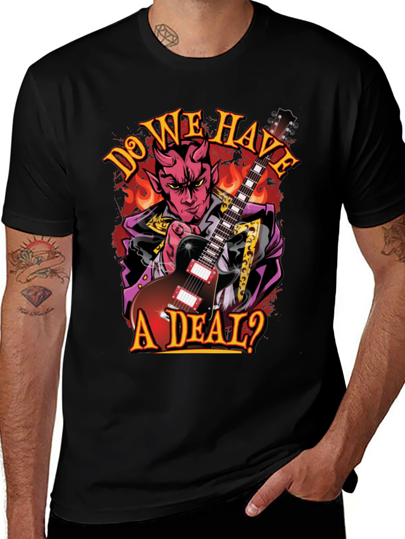 Do We Have A Deal? Devil Guitarist Black T-Shirt