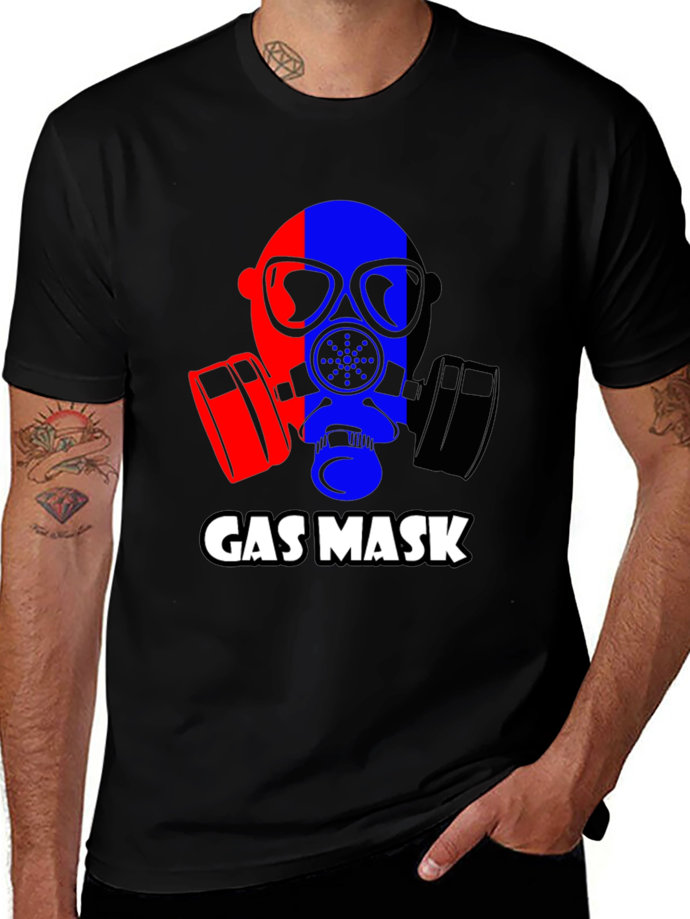 Variant 4 of Gas Mask Graphic Tee - Bold Statement T-Shirt