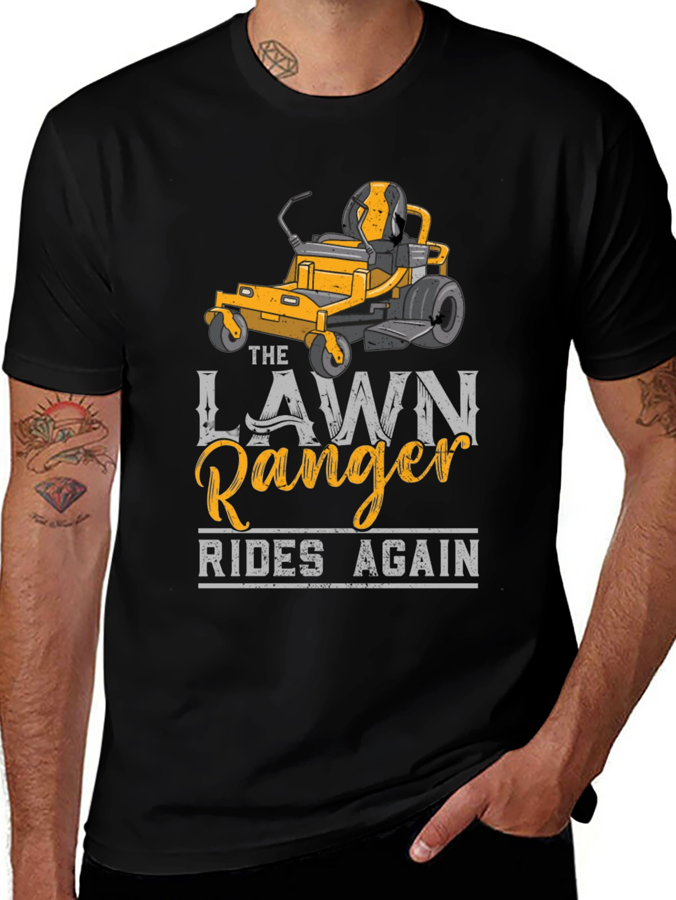 Variant 12 of Lawn Ranger Rides Again Black T-Shirt