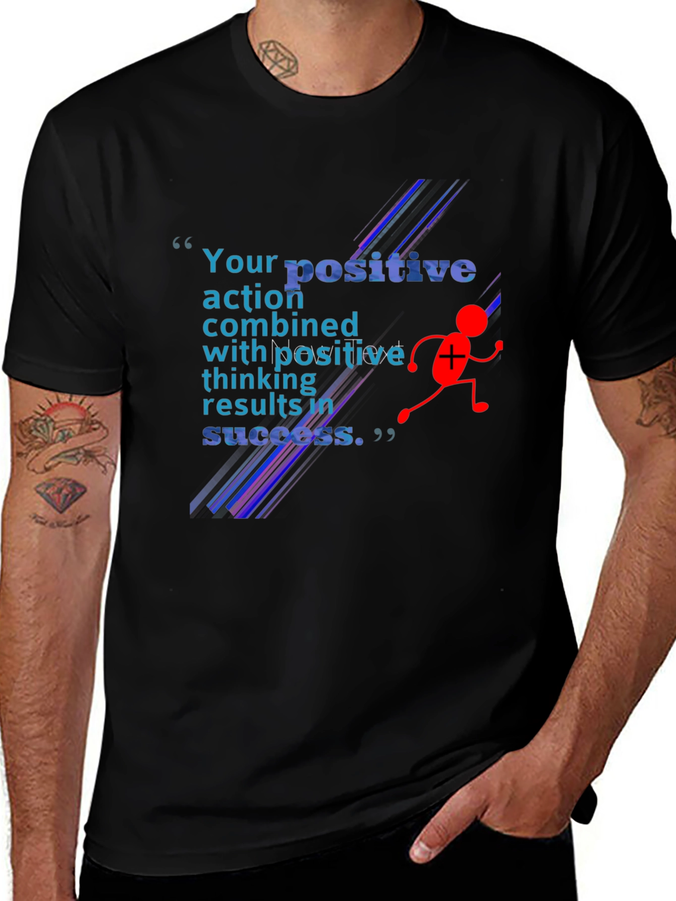 Variant 20 of Positive Action T-Shirt - Motivational Design
