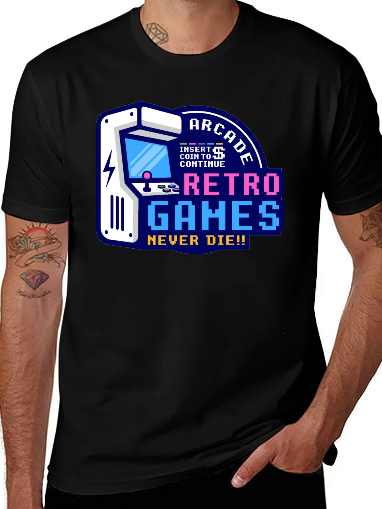 Variant 12 of Retro Games Never Die T-Shirt